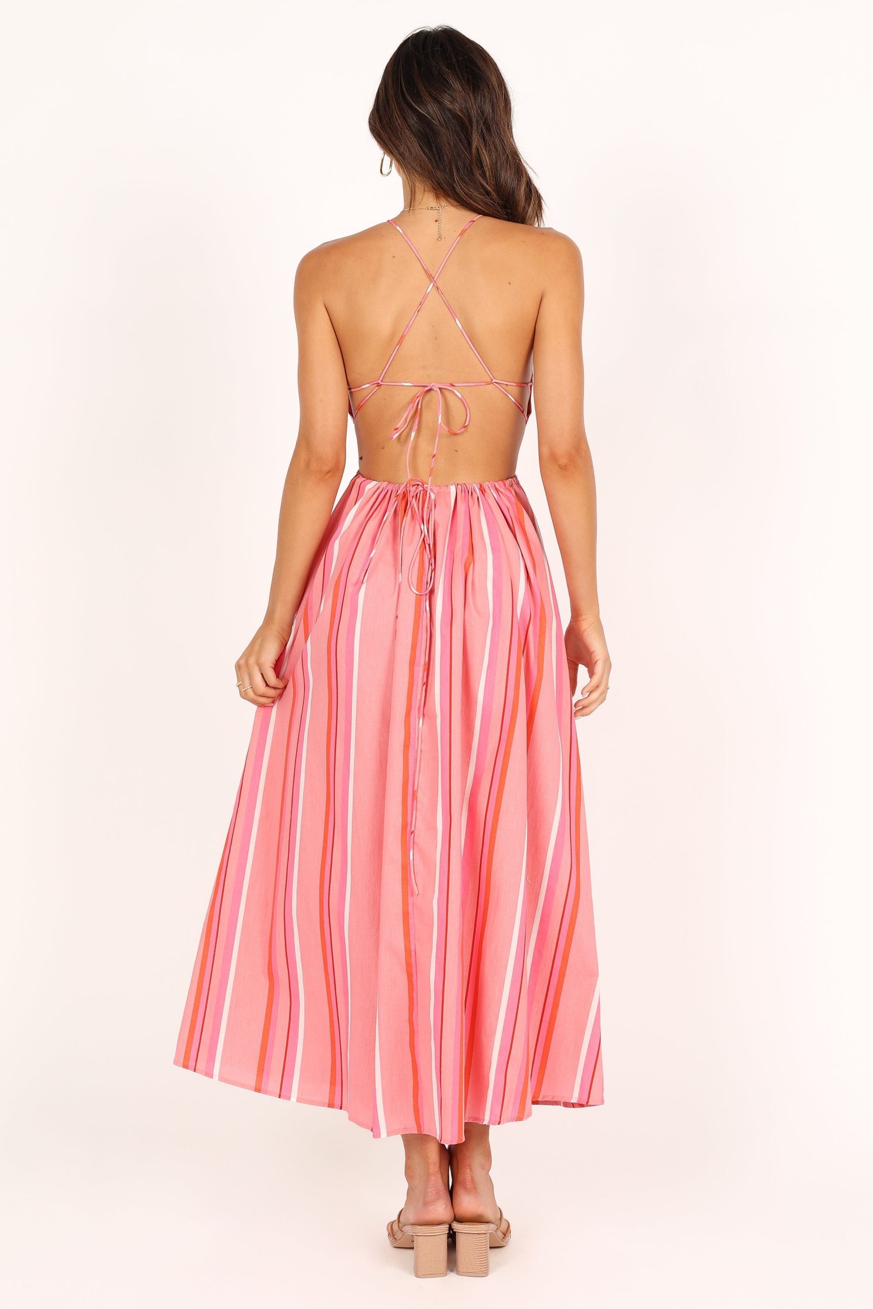 Madam Midi Dress - Pink Stripe - Image 8