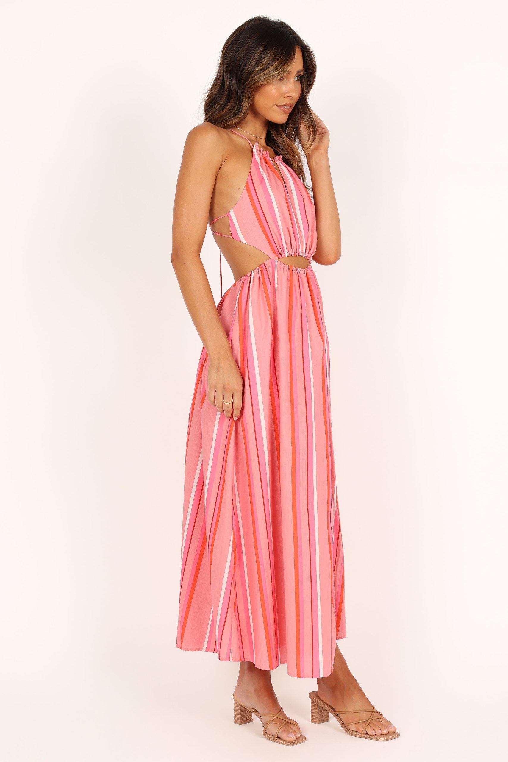 Madam Midi Dress - Pink Stripe - Image 9