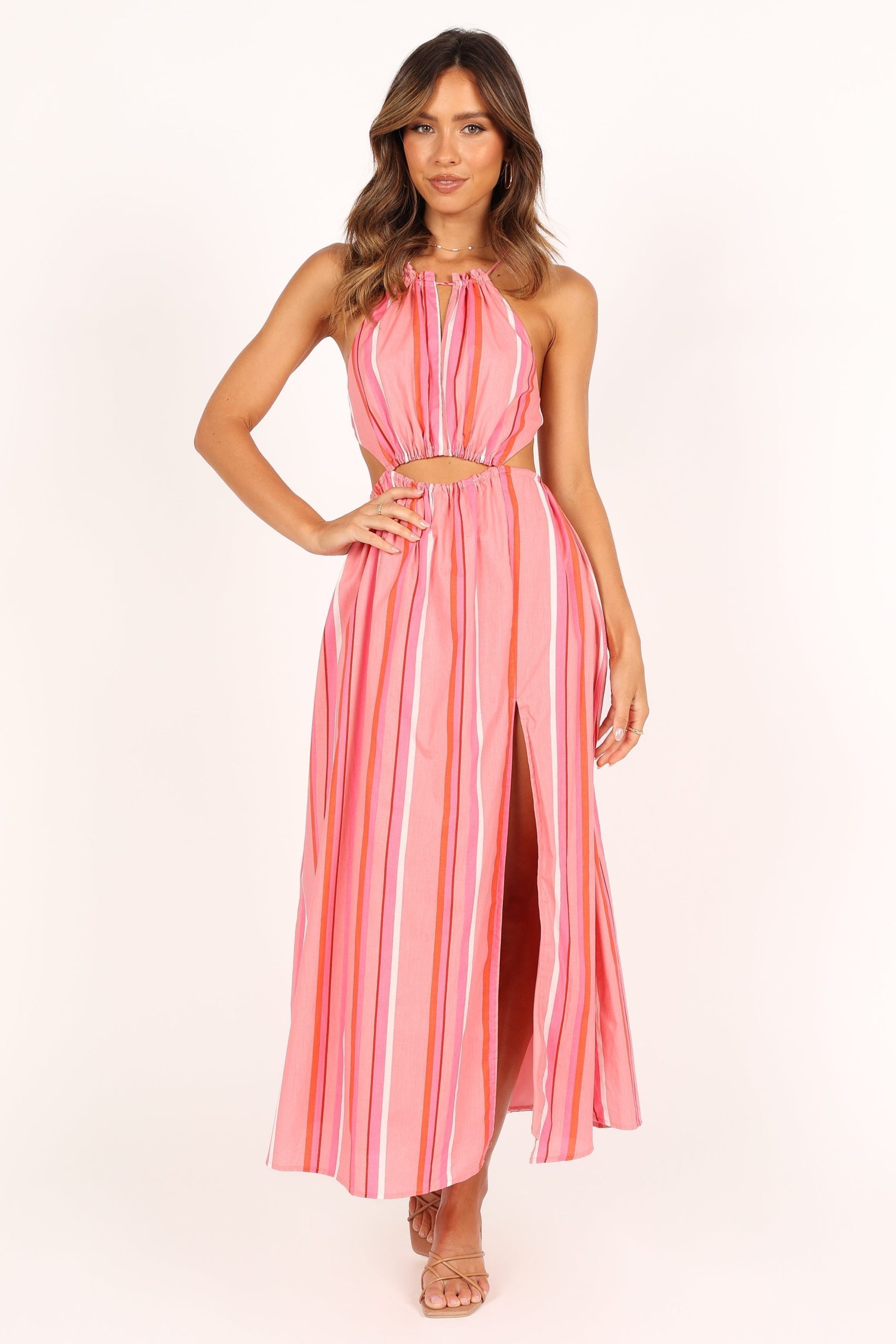 Madam Midi Dress - Pink Stripe - Image 10