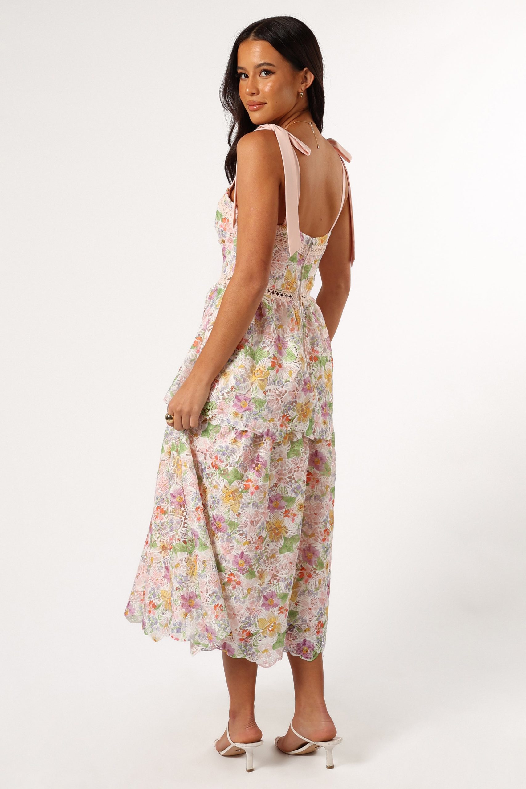 Maddy Midi Dress - Light Pink Multi - Image 4