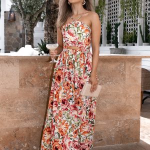 Madeira Dress - Orange Floral