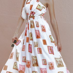 Madi Maxi Dress - White Multi