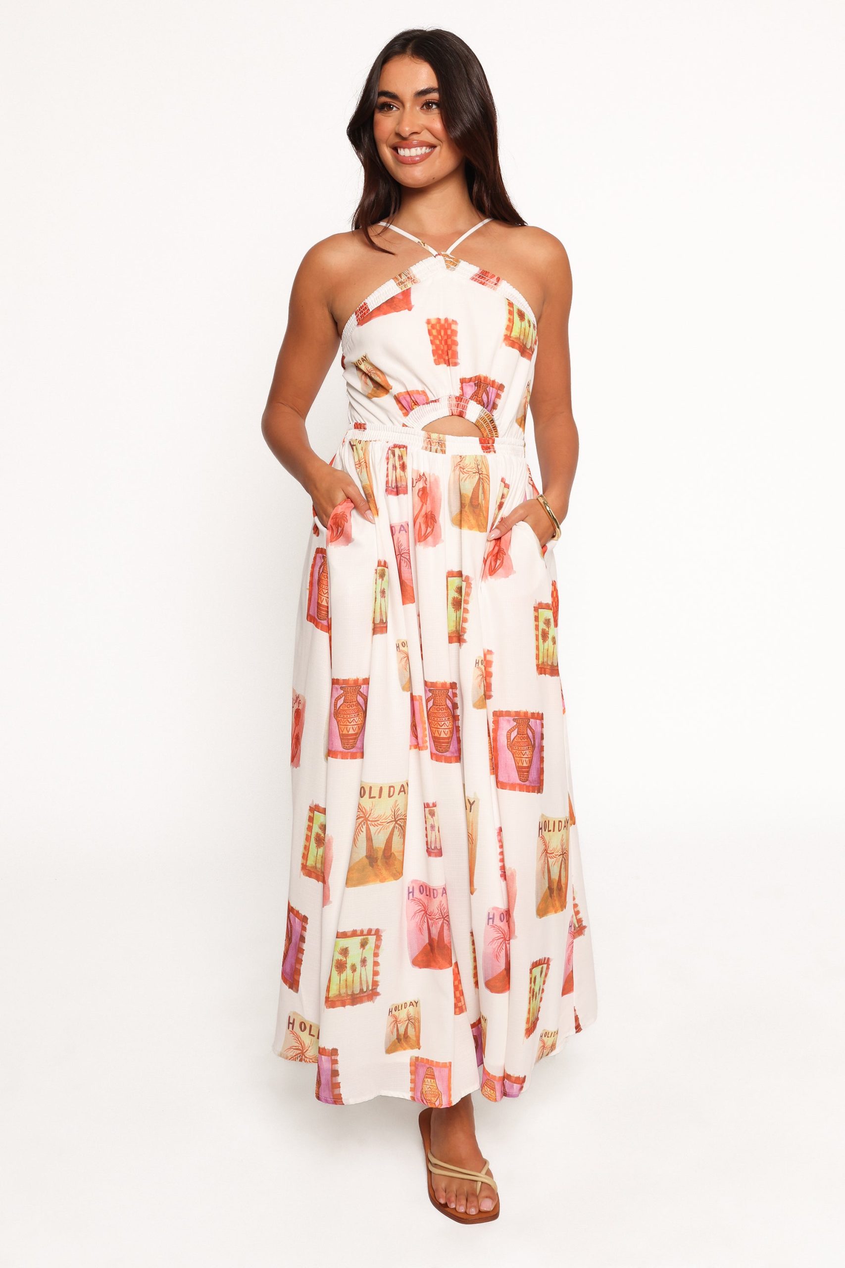Madi Maxi Dress - White Multi - Image 3