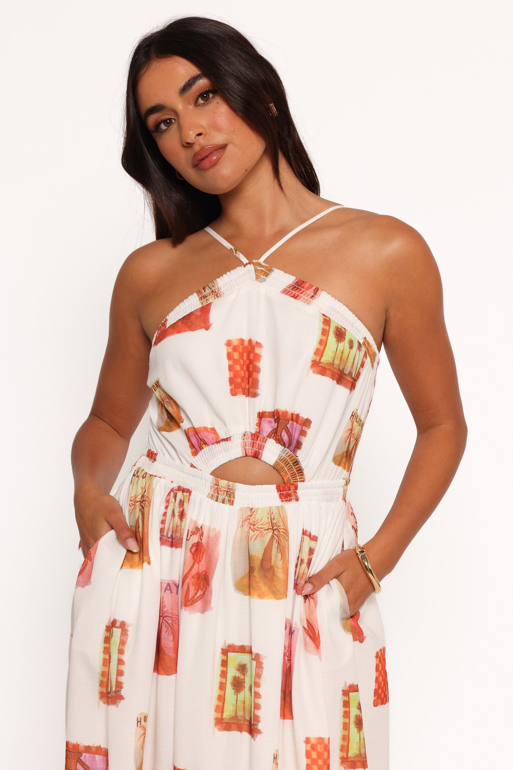 Madi Maxi Dress - White Multi - Image 4