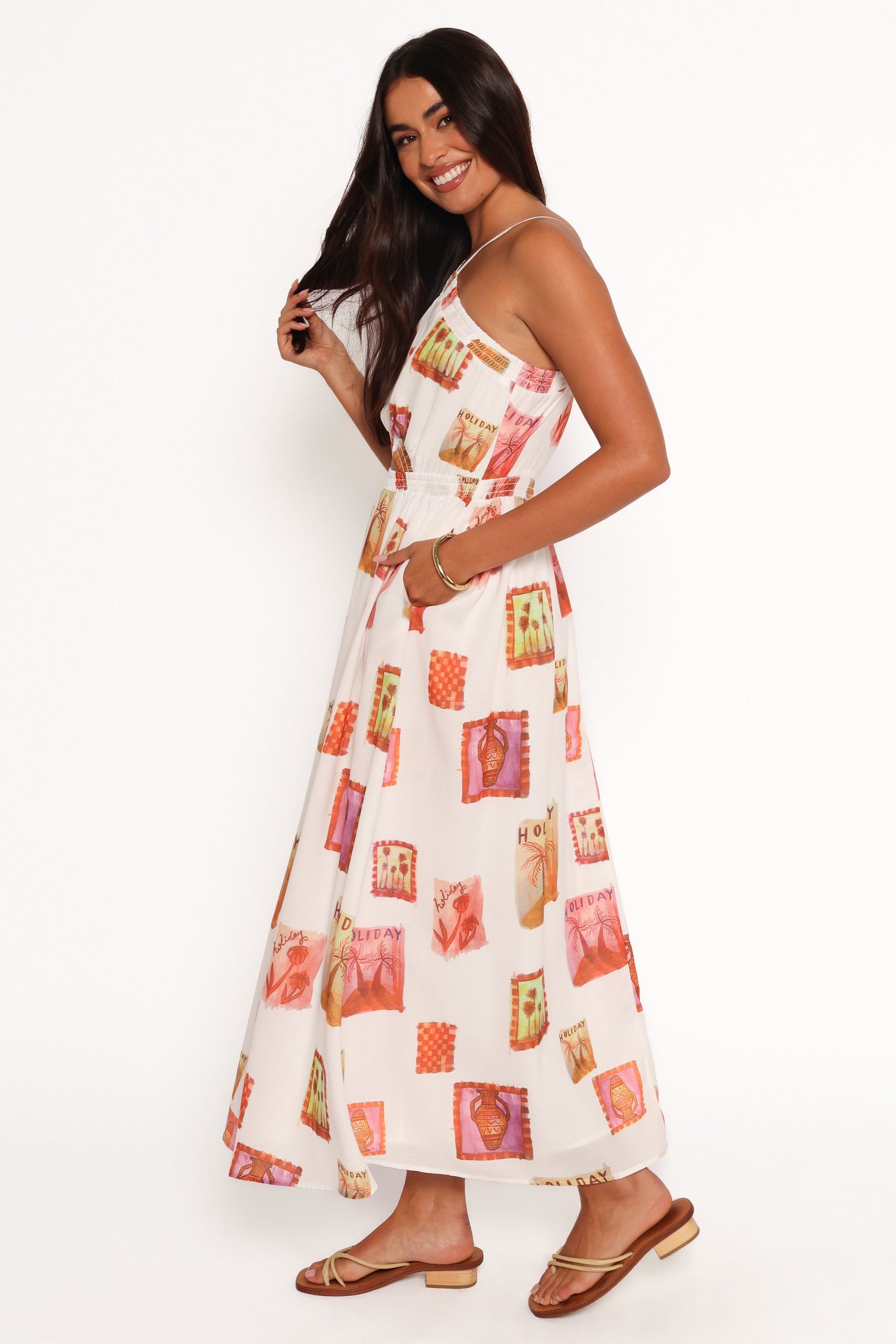 Madi Maxi Dress - White Multi - Image 5