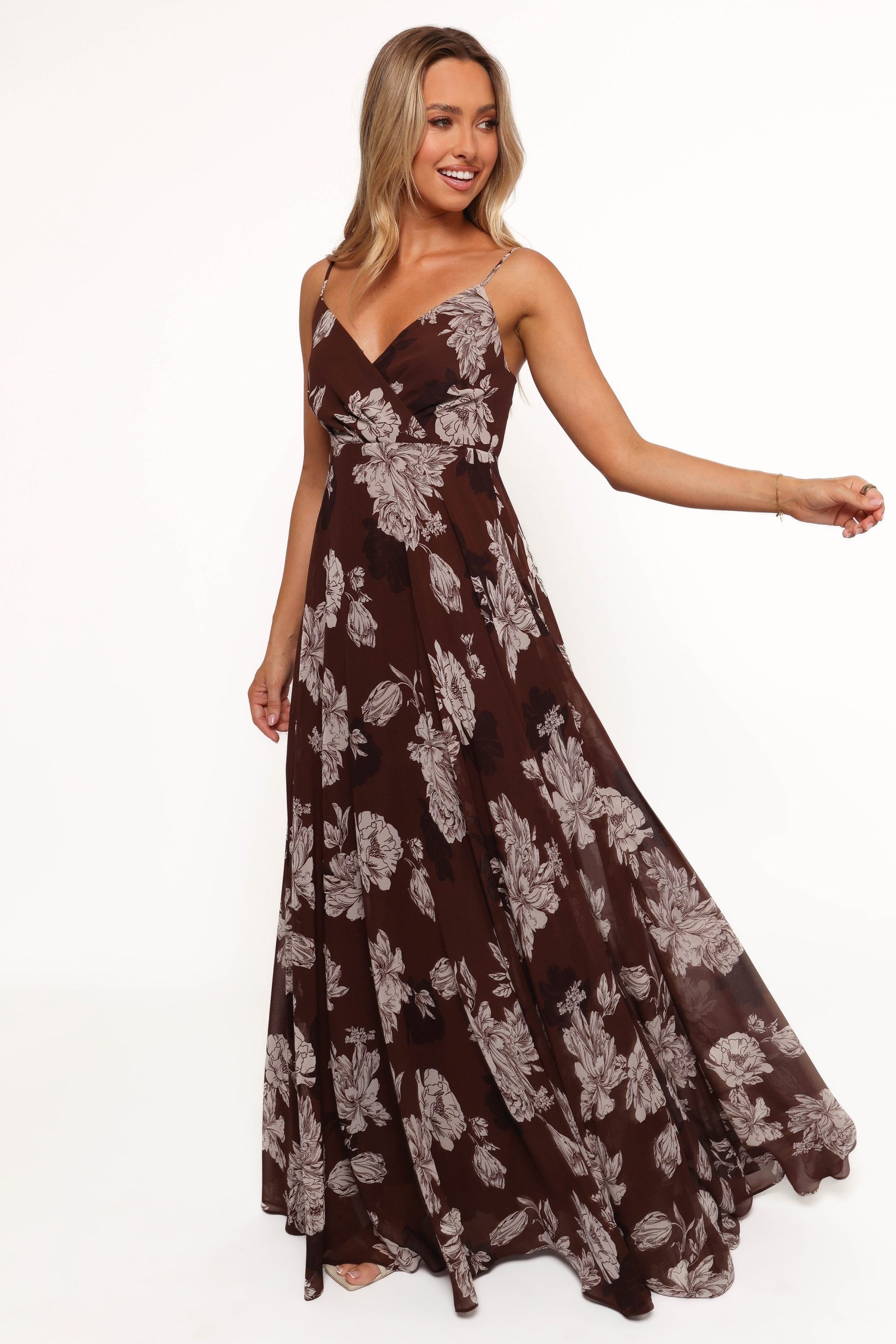 Madilyn Maxi Dress - Brown Floral - Image 4