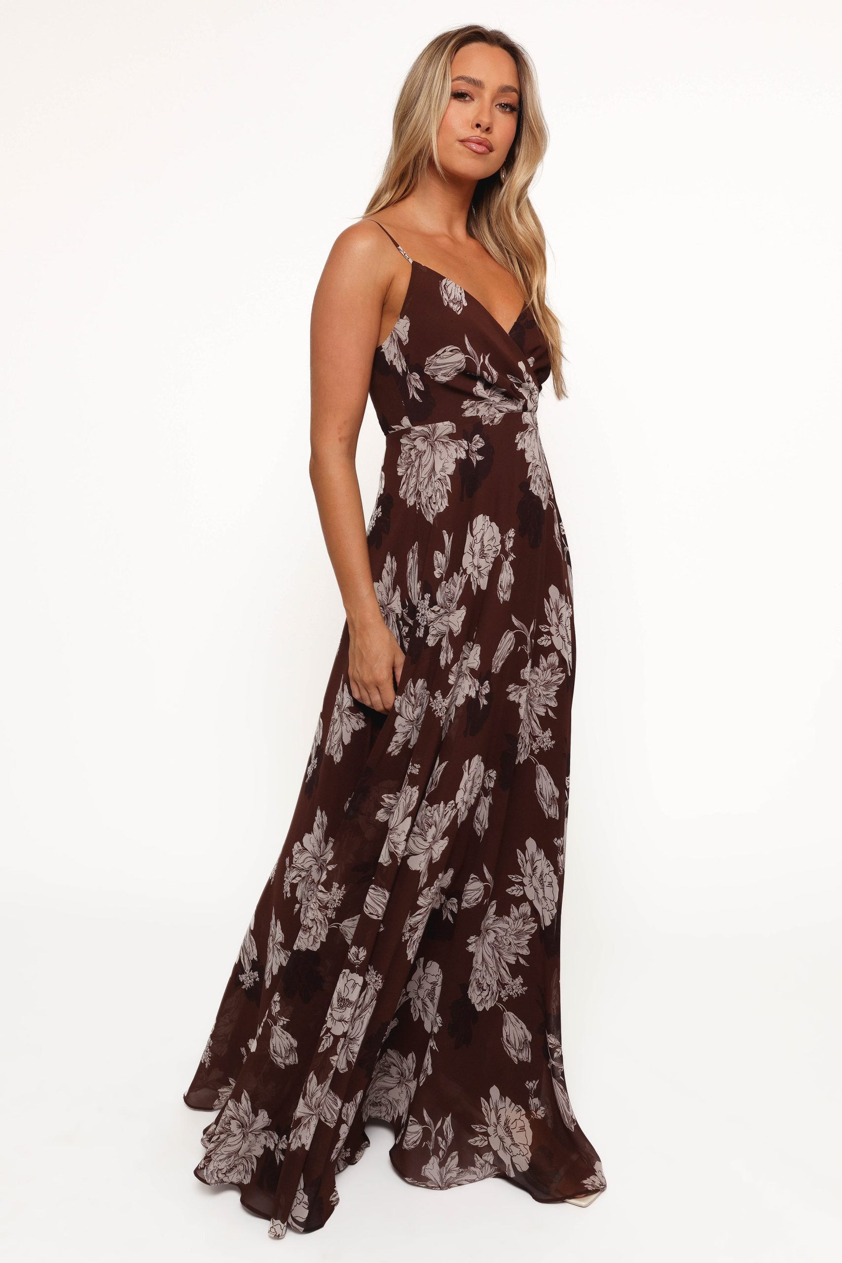 Madilyn Maxi Dress - Brown Floral - Image 6