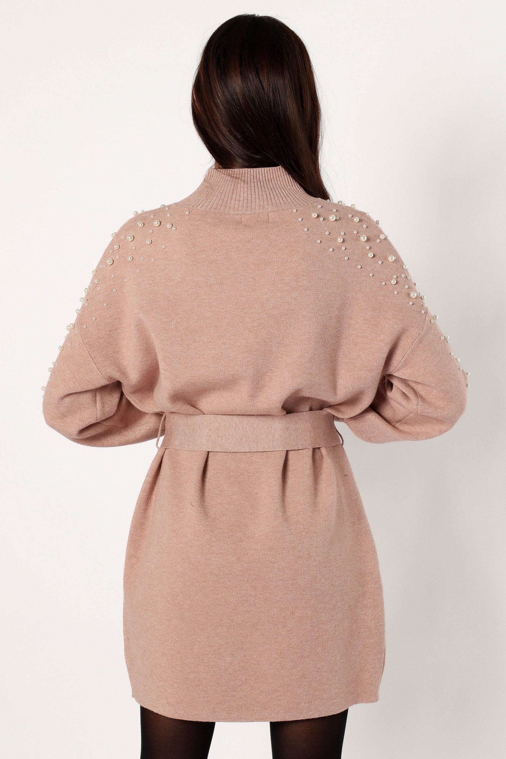 Maeve Long Sleeve Mini Dress - Mocha - Image 5