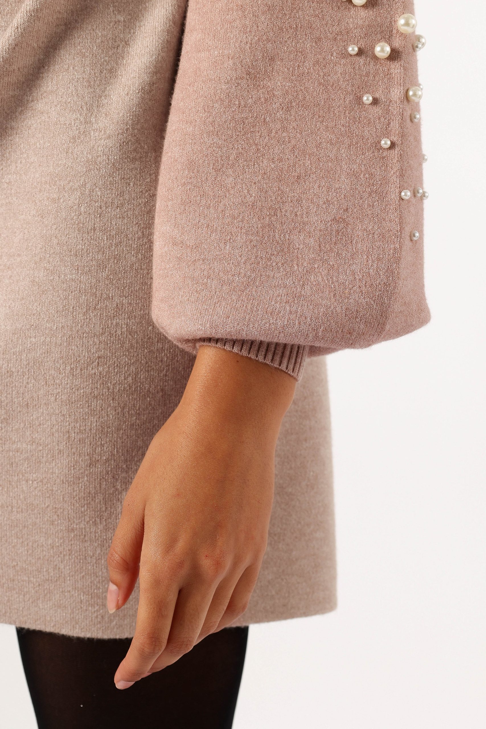 Maeve Long Sleeve Mini Dress - Mocha - Image 7