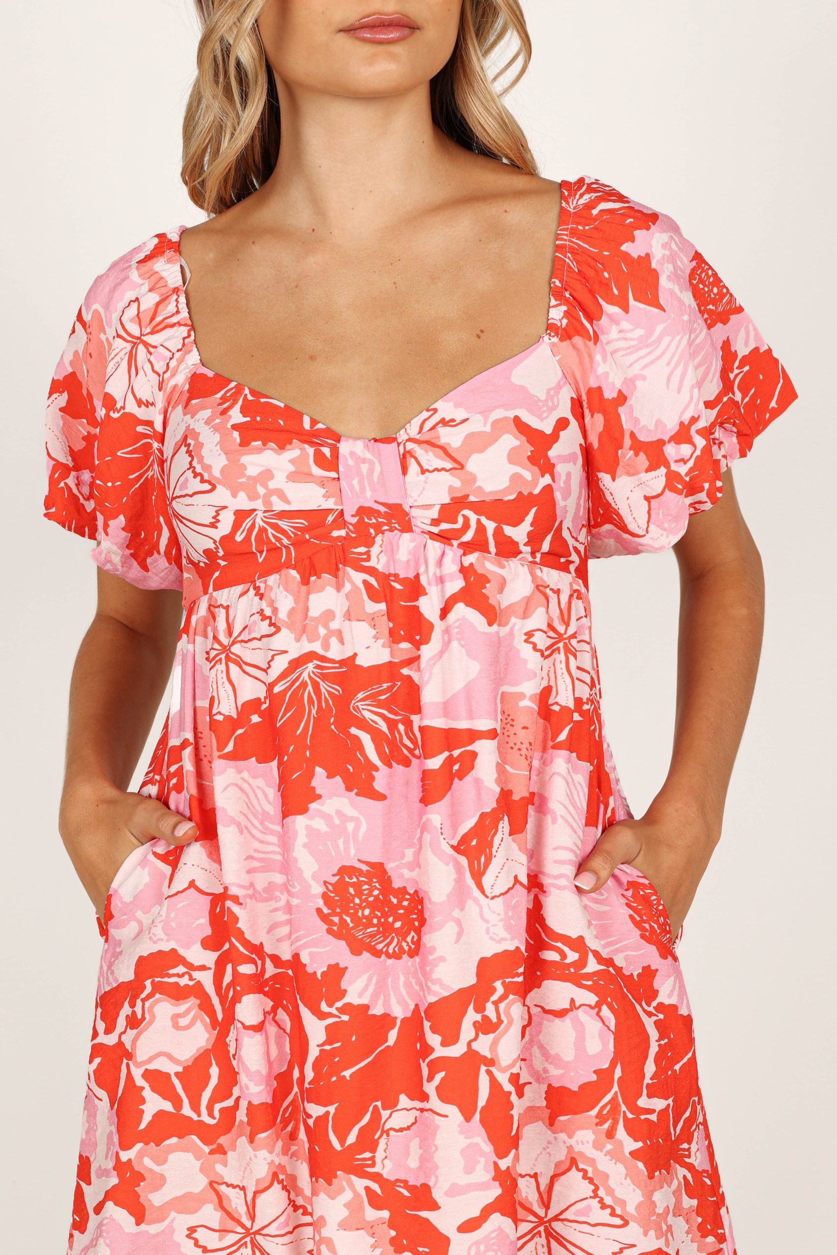 Maggie Mini Dress - Pink/Red Floral - Image 2