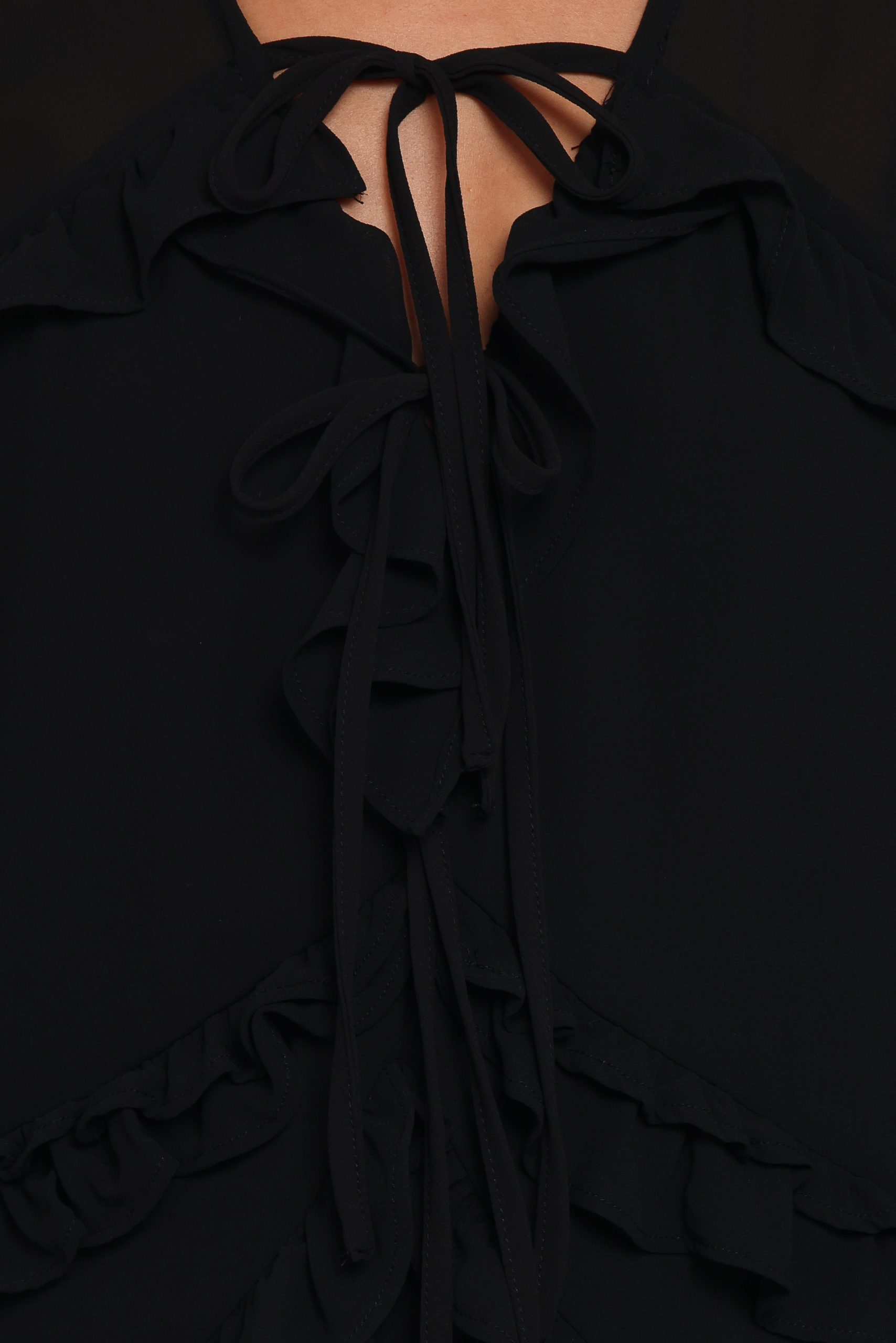 Magnolia Long Sleeve Mini Dress - Black - Image 6