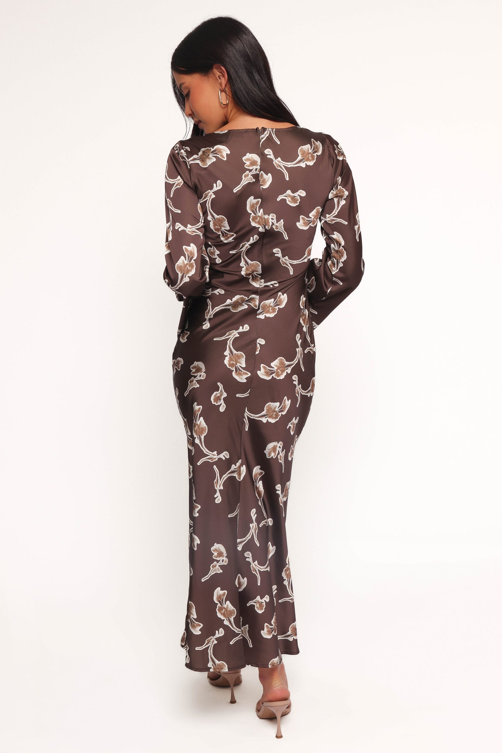 Maia Long Sleeve Maxi Dress - Chocolate Orchid - Image 5