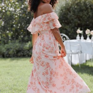 Majesty Maxi Dress - Rose Pink Floral