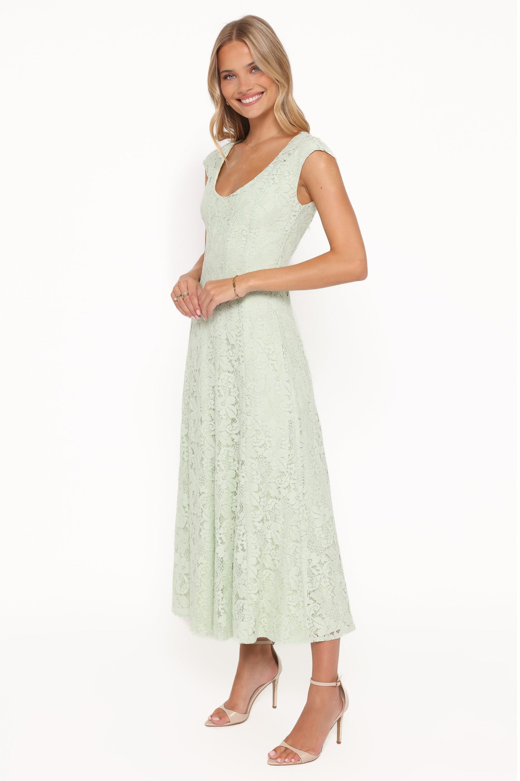 Mapleton Maxi Dress - Sage Green Lace - Image 4