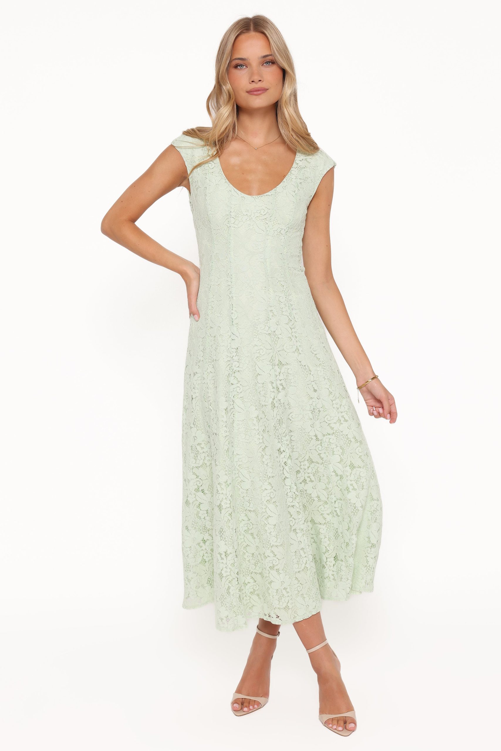 Mapleton Maxi Dress - Sage Green Lace - Image 6