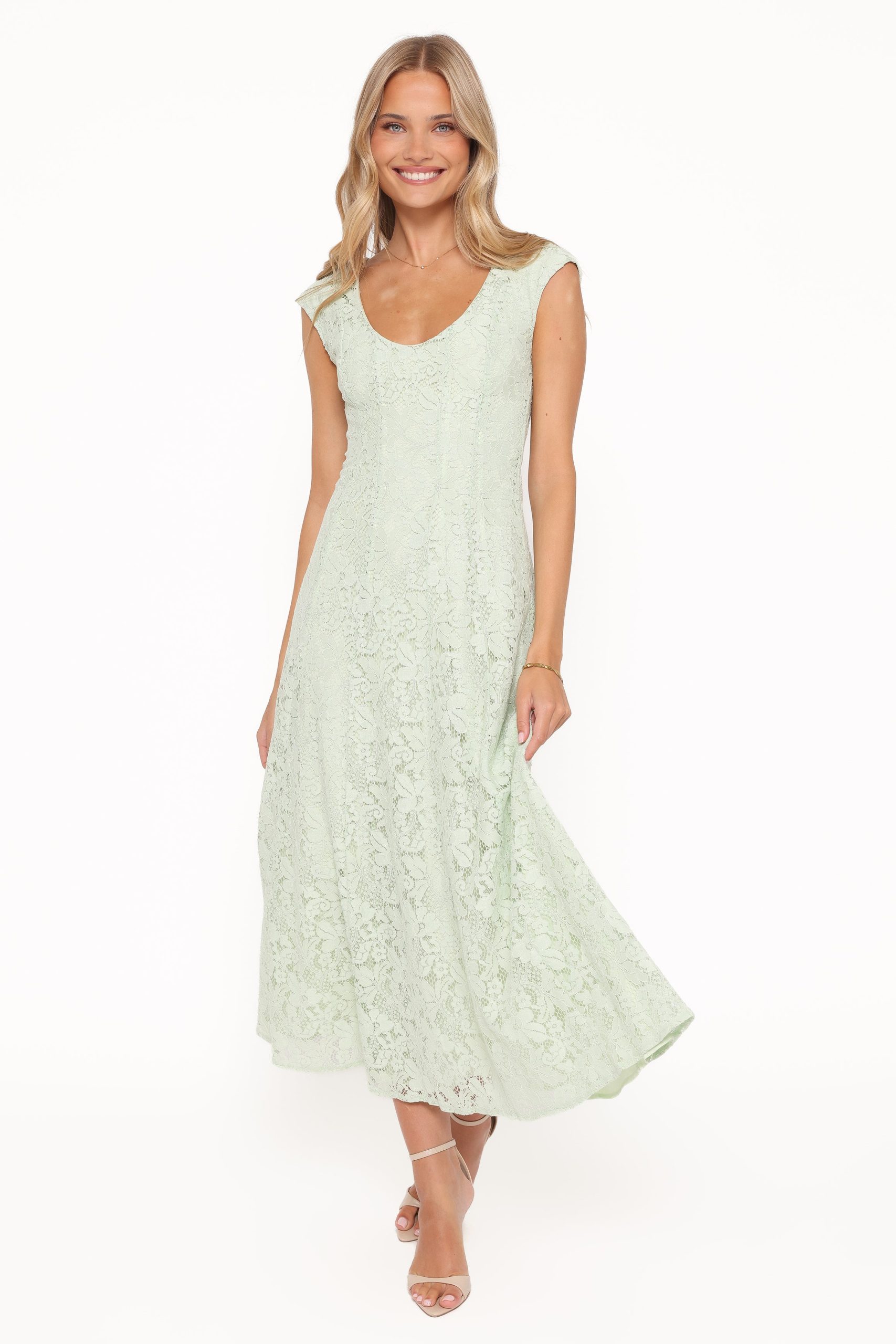 Mapleton Maxi Dress - Sage Green Lace - Image 2