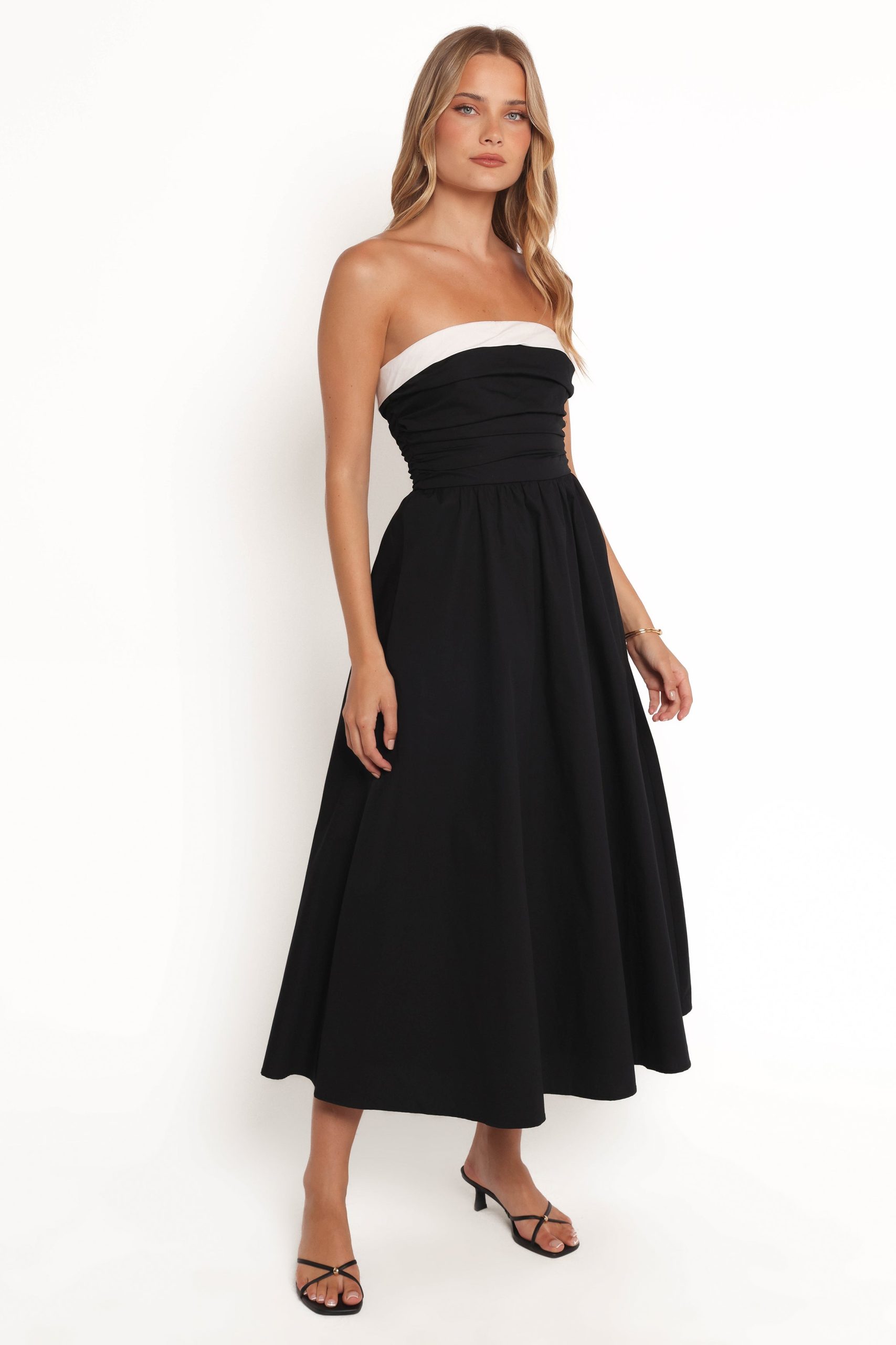Marais Strapless Midi Dress - Black - Image 4