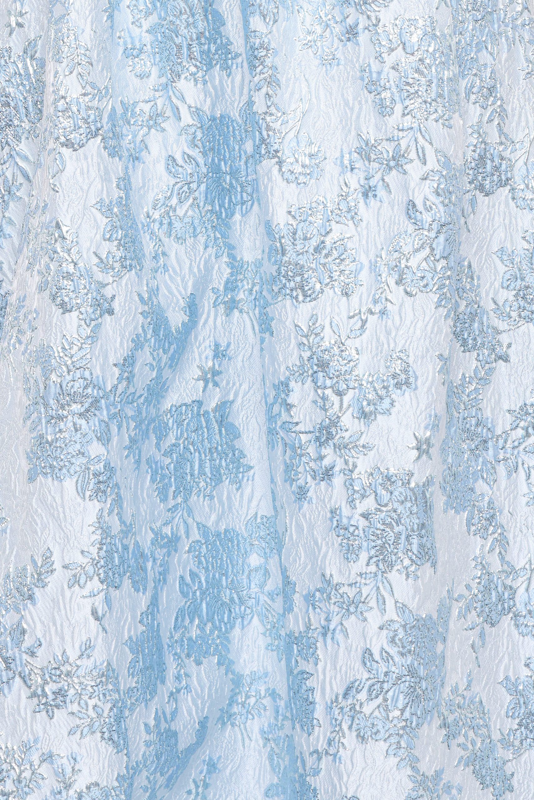Marcelline Maxi Dress - Blue Brocade - Image 6