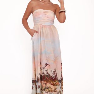 Marcia Midi Dress - Sunset Print