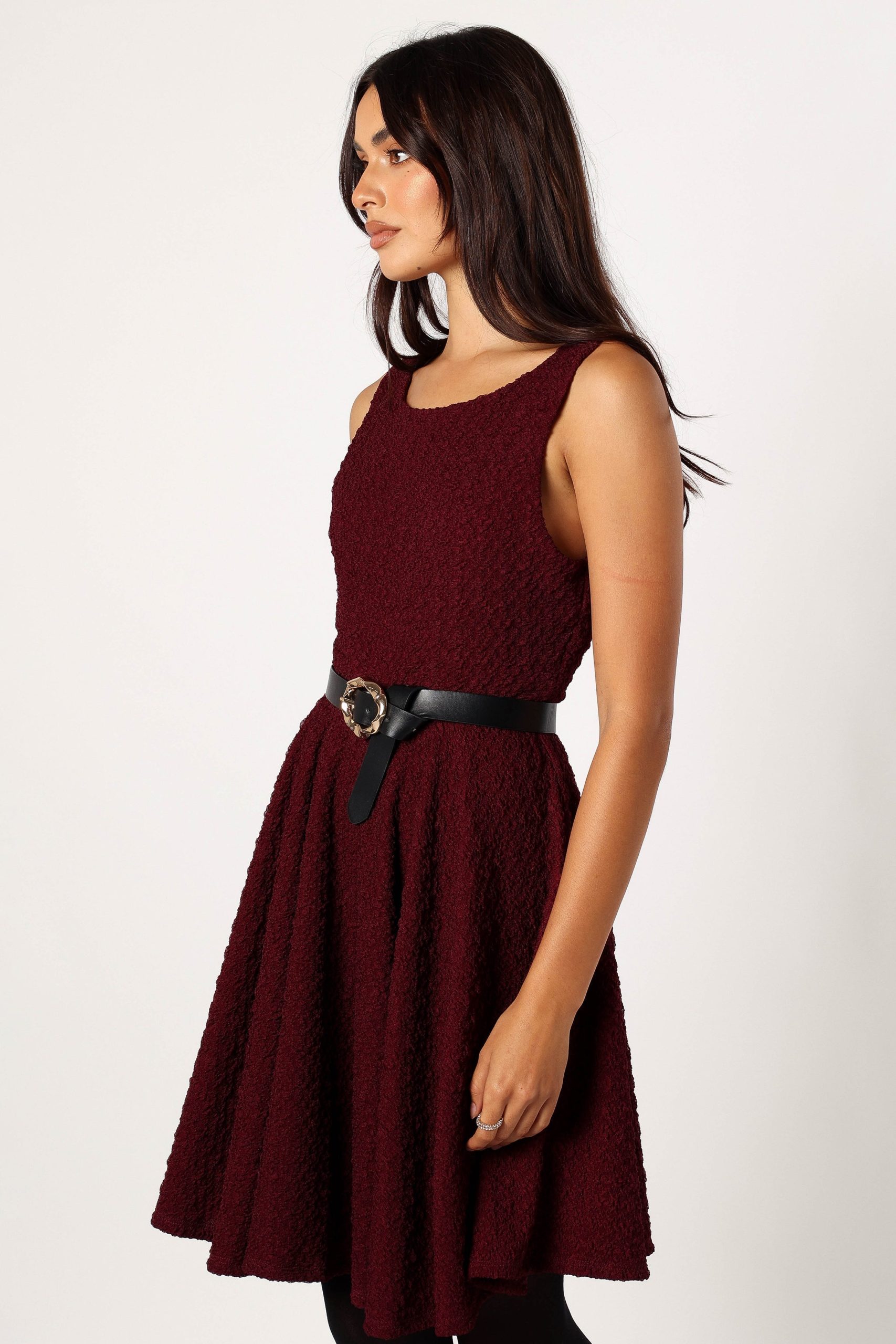 Margaret Mini Dress - Burgundy - Image 2