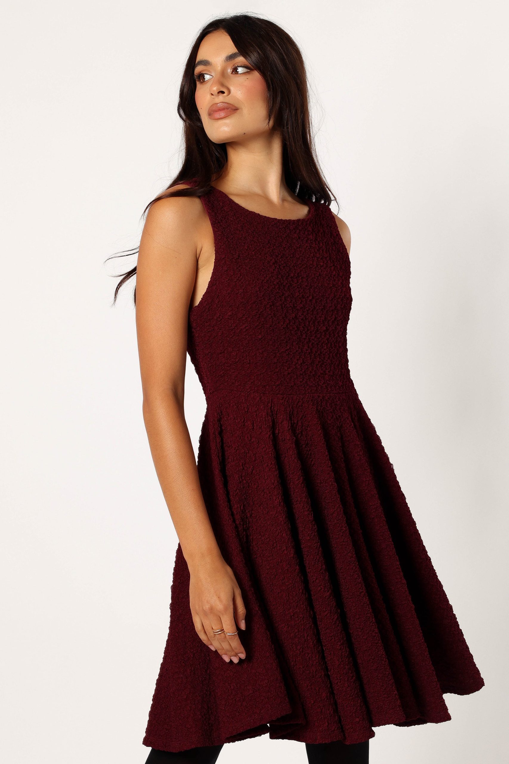 Margaret Mini Dress - Burgundy - Image 6