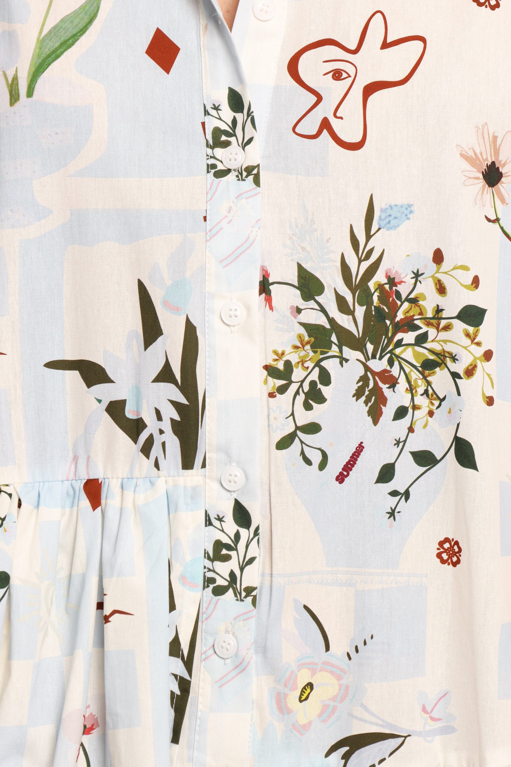 Marguerite Mini Dress - Blue Floral - Image 8
