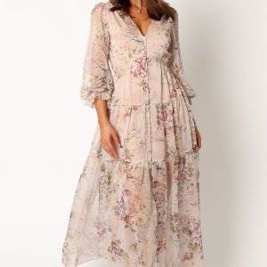 Maria Long Sleeve Maxi Dress - Cream