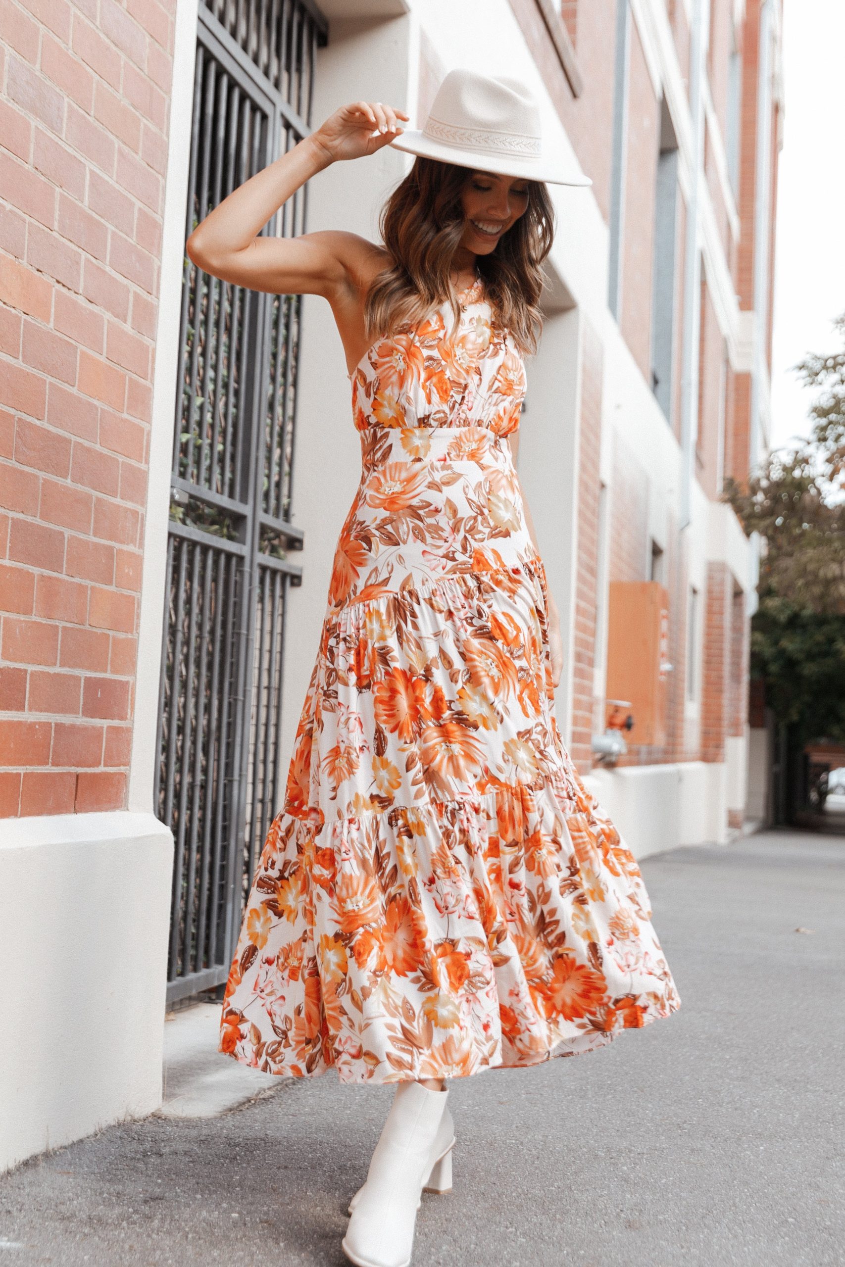 Marietta Dress - Orange - Image 6