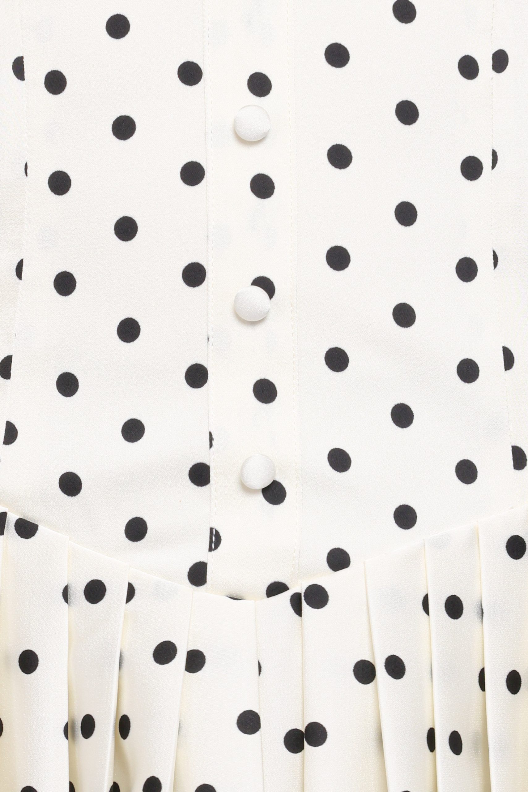 Marlie Off Shoulder Mini Dress - Cream Polka Dot - Image 7