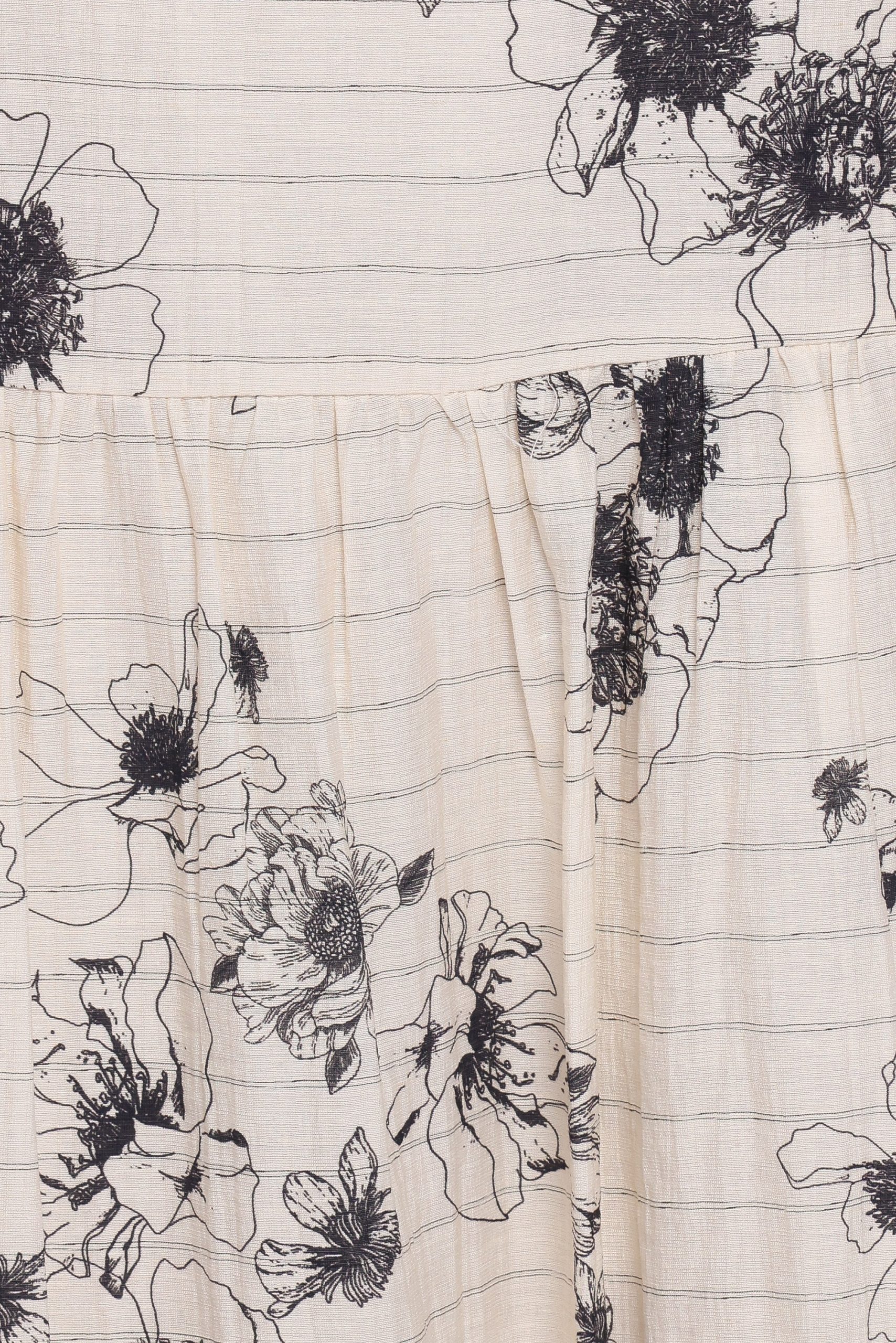 Martine Maxi Dress - Black/Ivory Floral - Image 5
