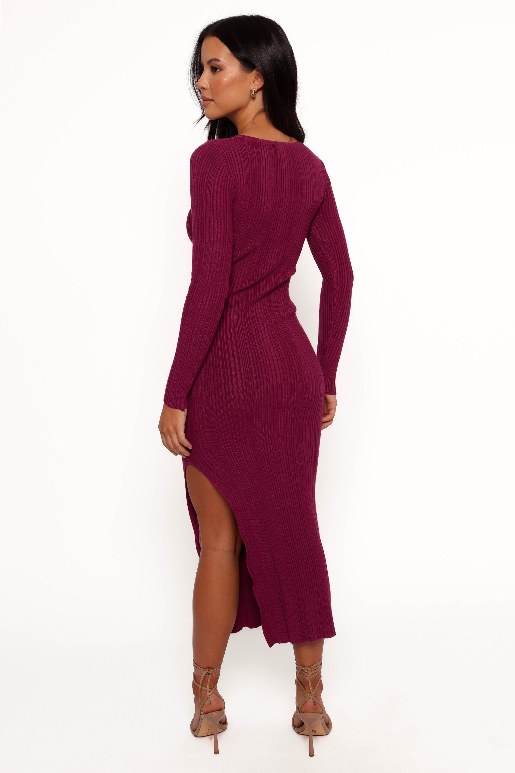 Mattie Long Sleeve Maxi Dress - Plum - Image 4