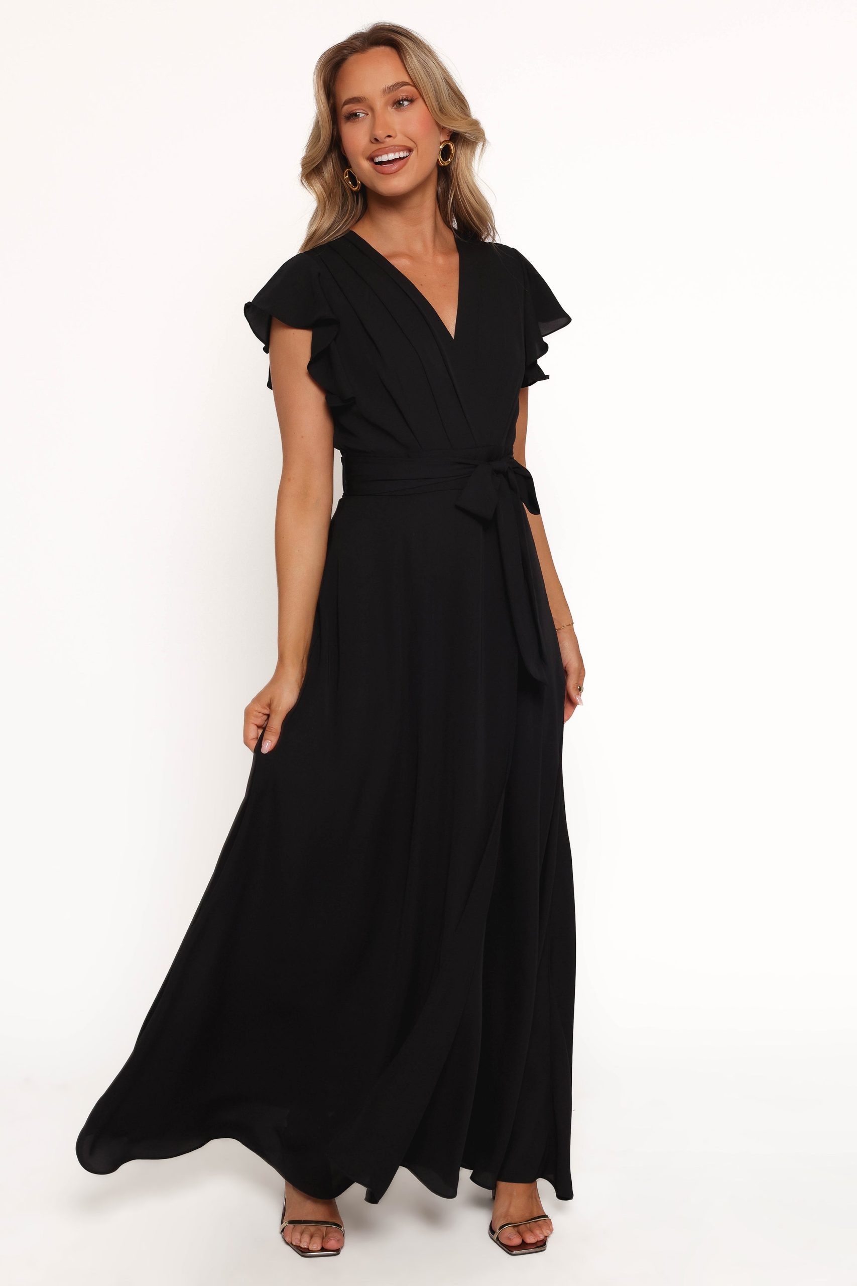 Maverick Wrap Maxi Dress - Black - Image 2