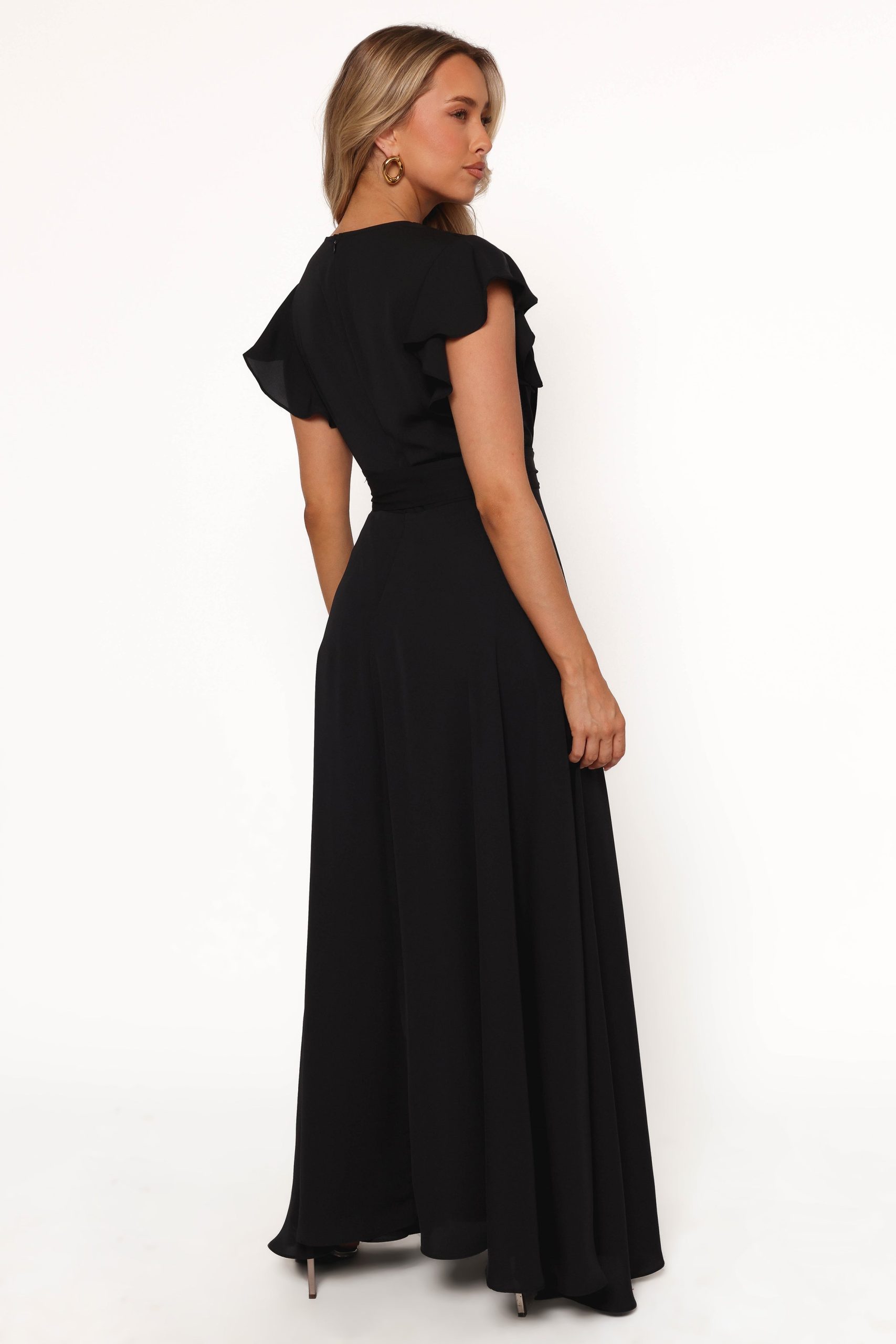Maverick Wrap Maxi Dress - Black - Image 4