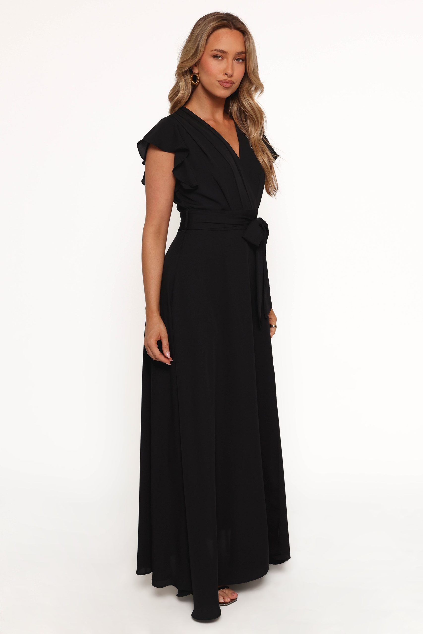 Maverick Wrap Maxi Dress - Black - Image 5