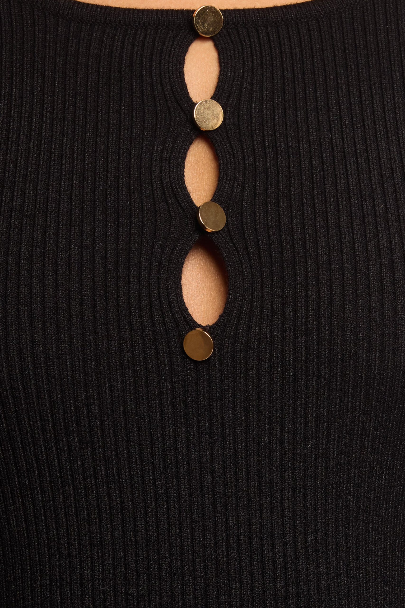 Maxwell Knit Maxi Dress - Black - Image 7