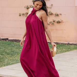 Melba Maxi Dress - Berry
