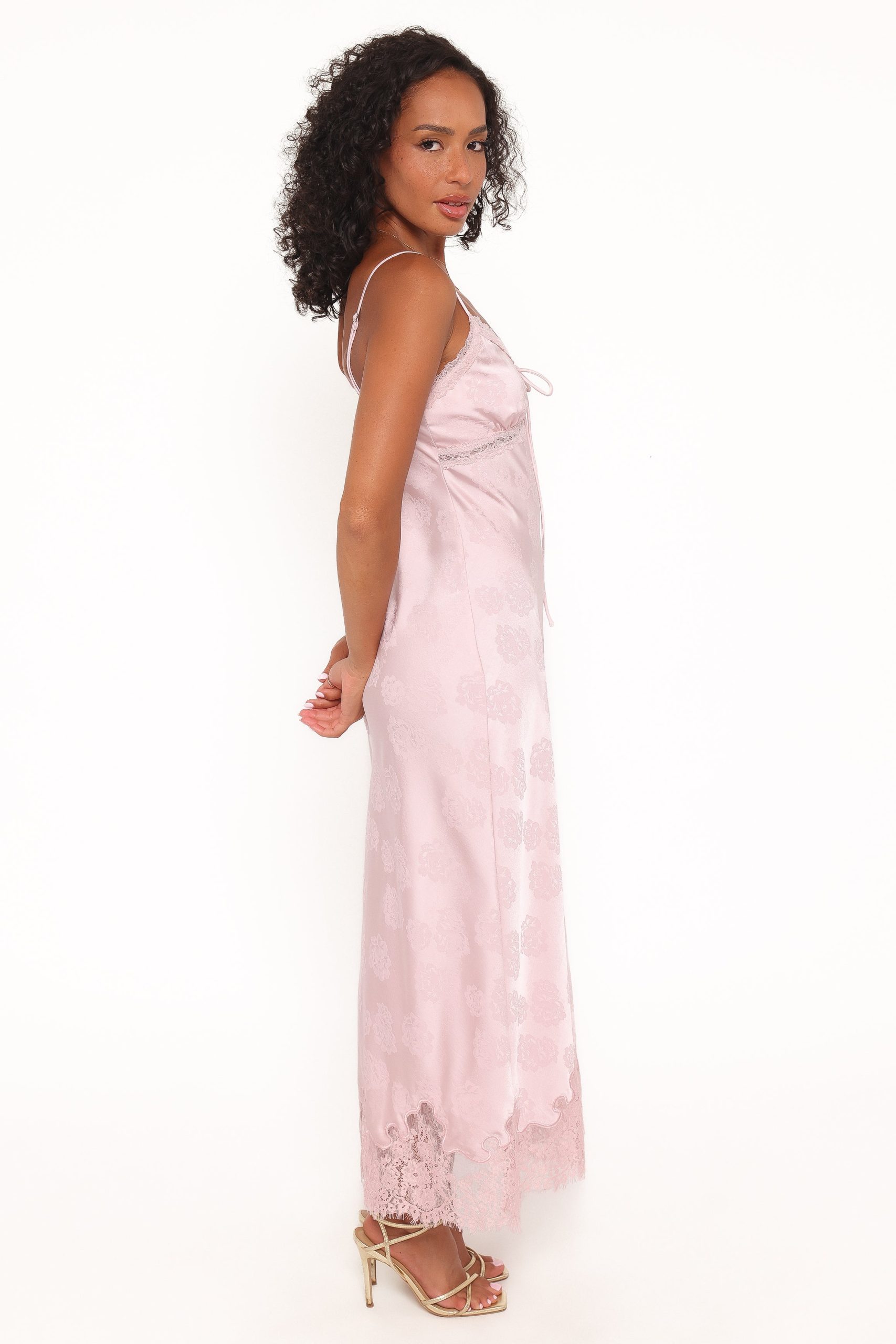 Melita Lace Maxi Dress - Pink - Image 3
