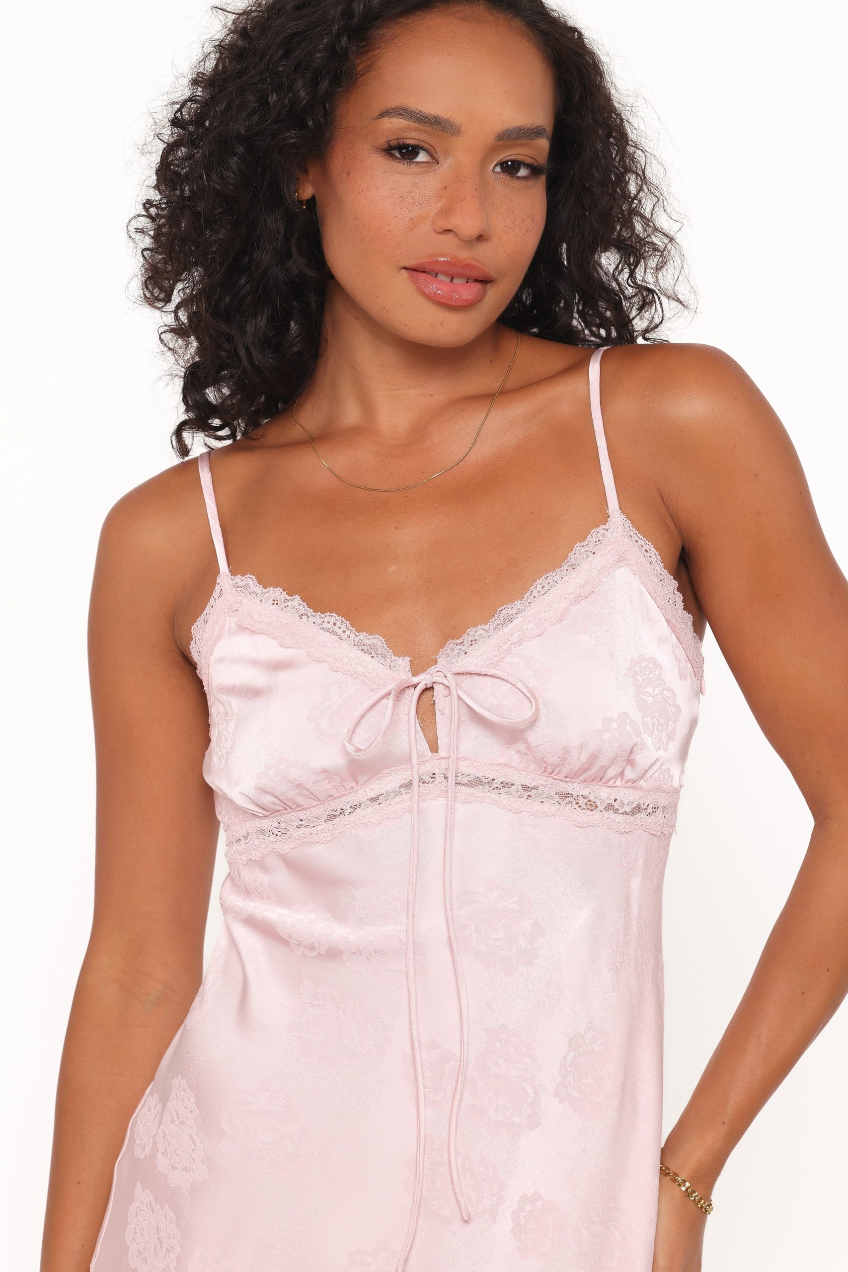 Melita Lace Maxi Dress - Pink - Image 2