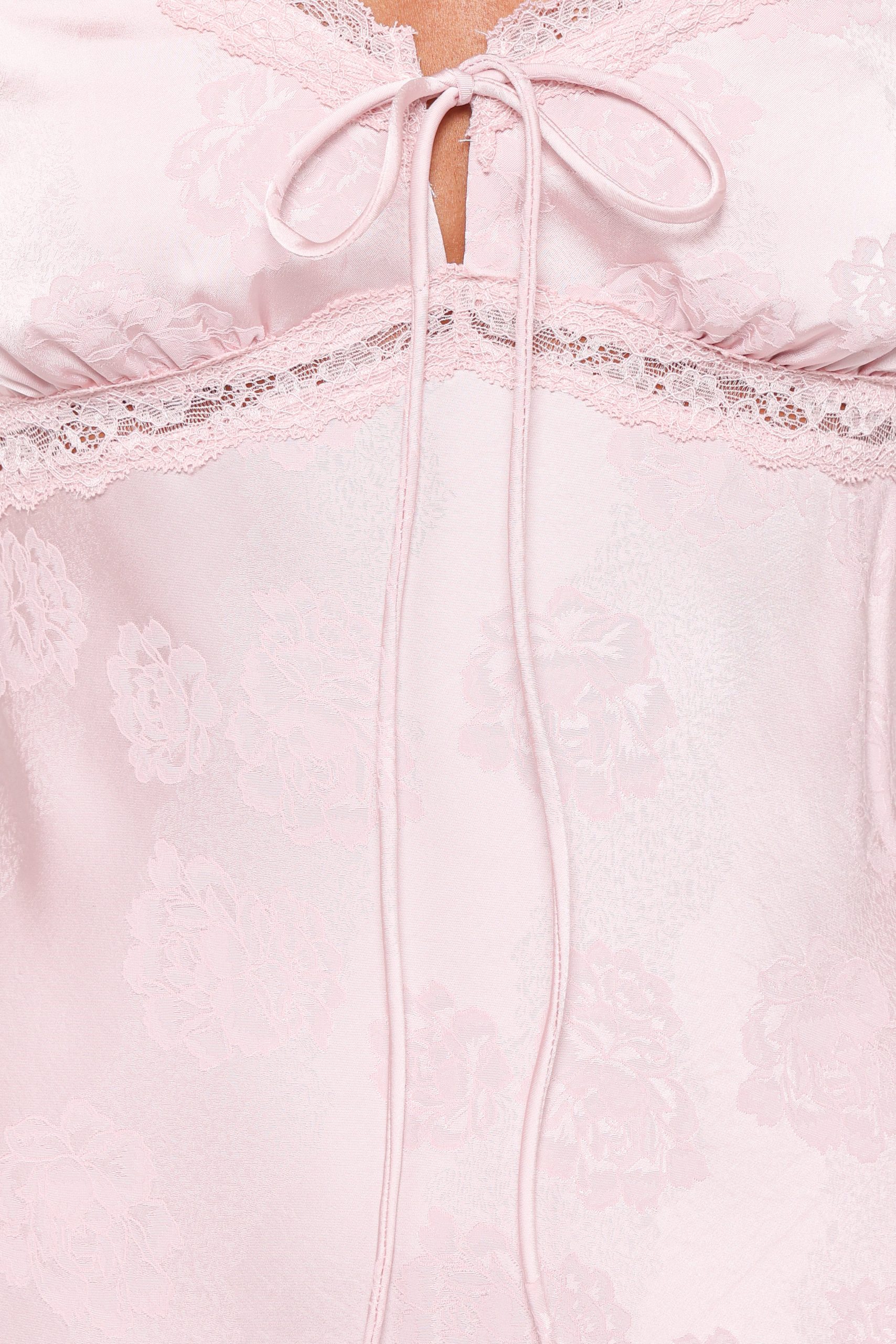 Melita Lace Maxi Dress - Pink - Image 5