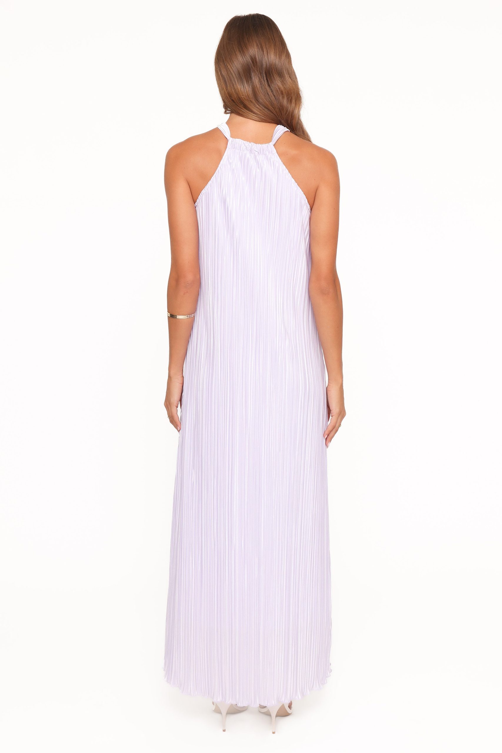 Melody Plisse Halter Maxi Dress - Lavender - Image 5