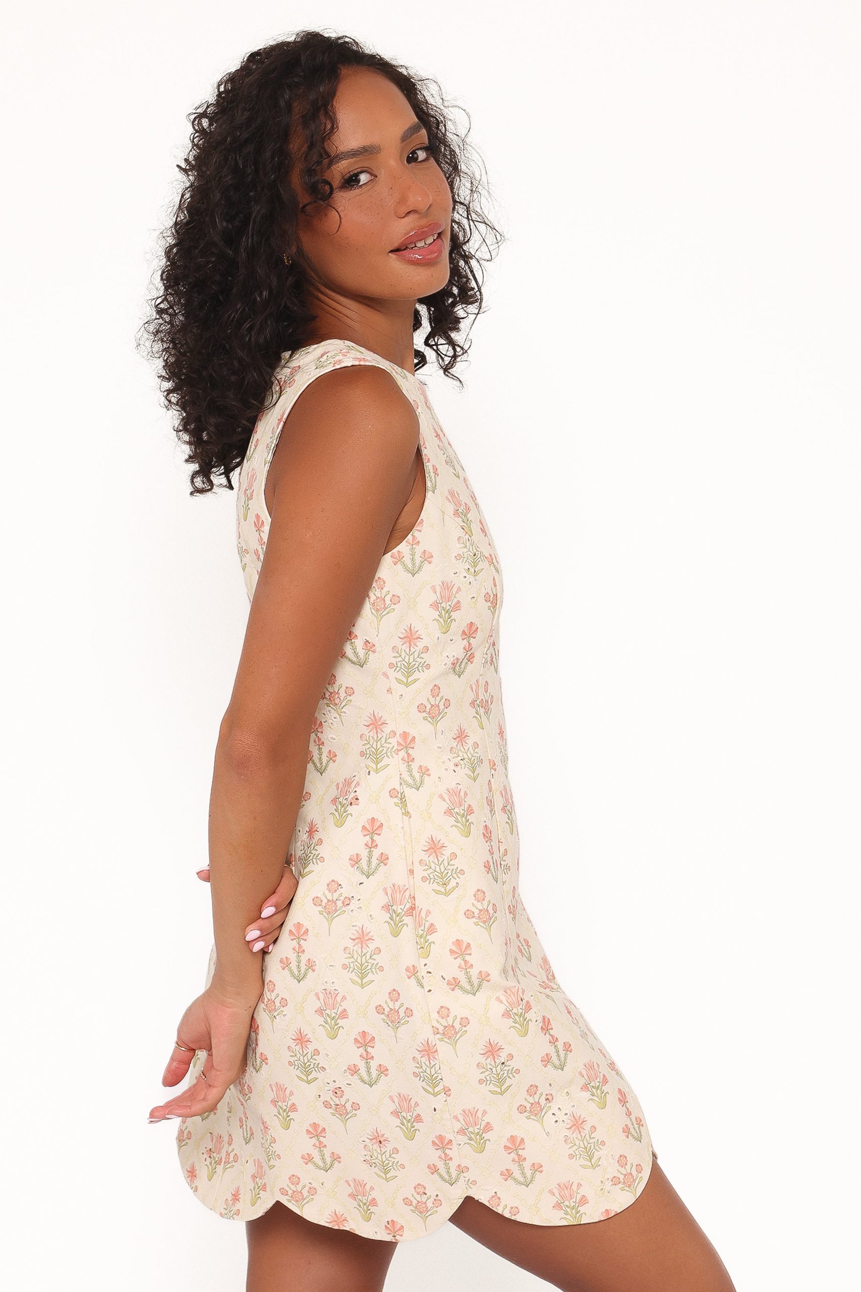 Memphis Mini Dress - Coral Floral - Image 3