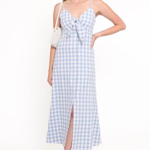 Menora Maxi Dress - Blue Gingham