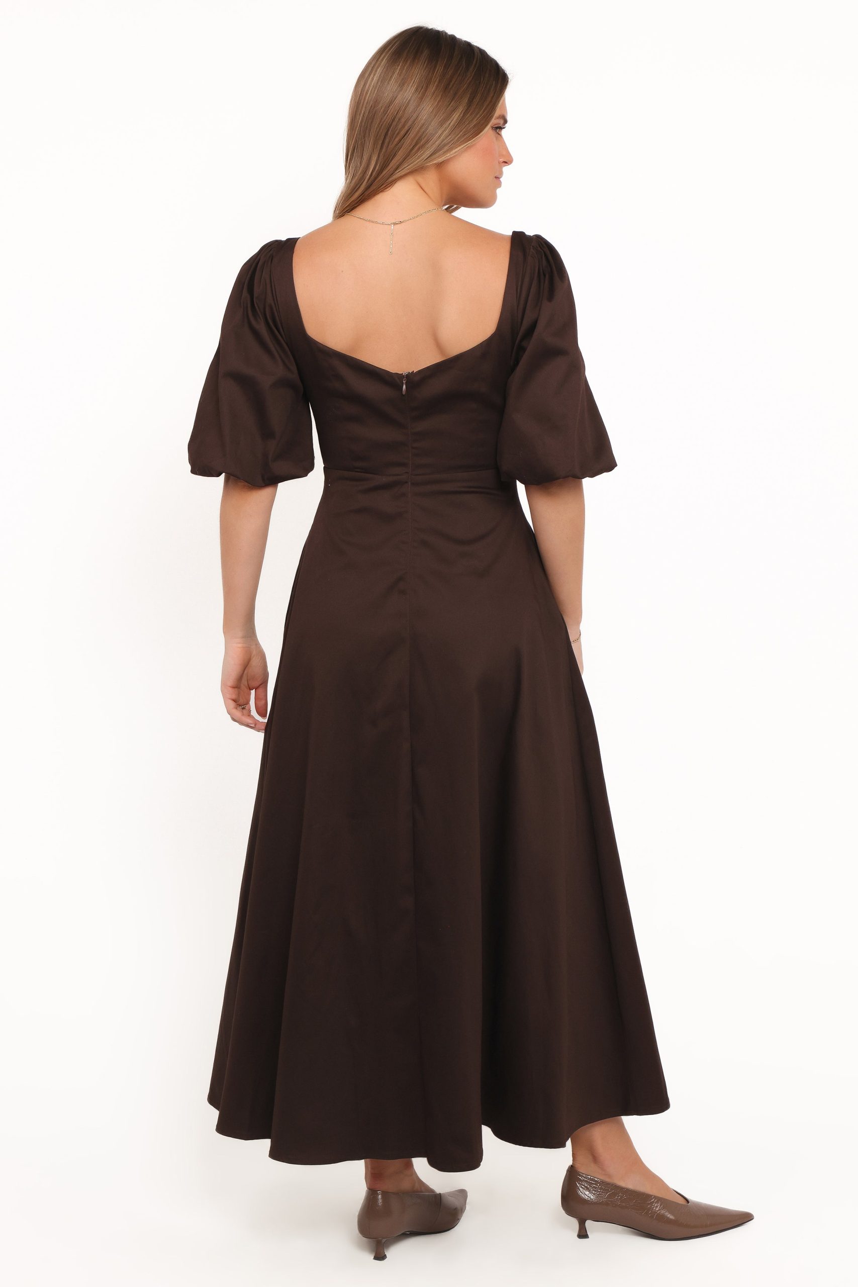 Merlena Maxi Dress - Chocolate - Image 3