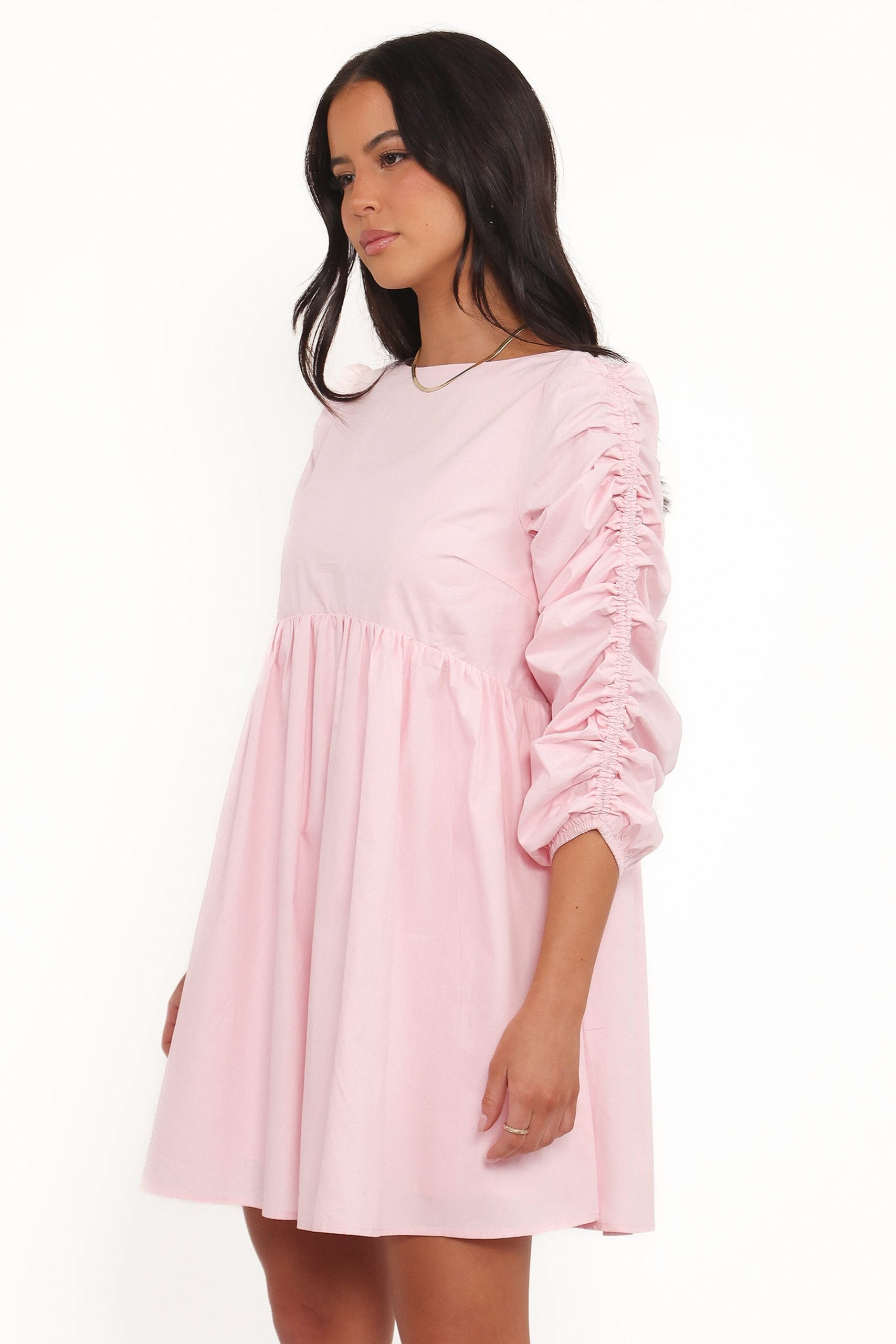Micaela Long Sleeve Mini Dress - Pink - Image 4
