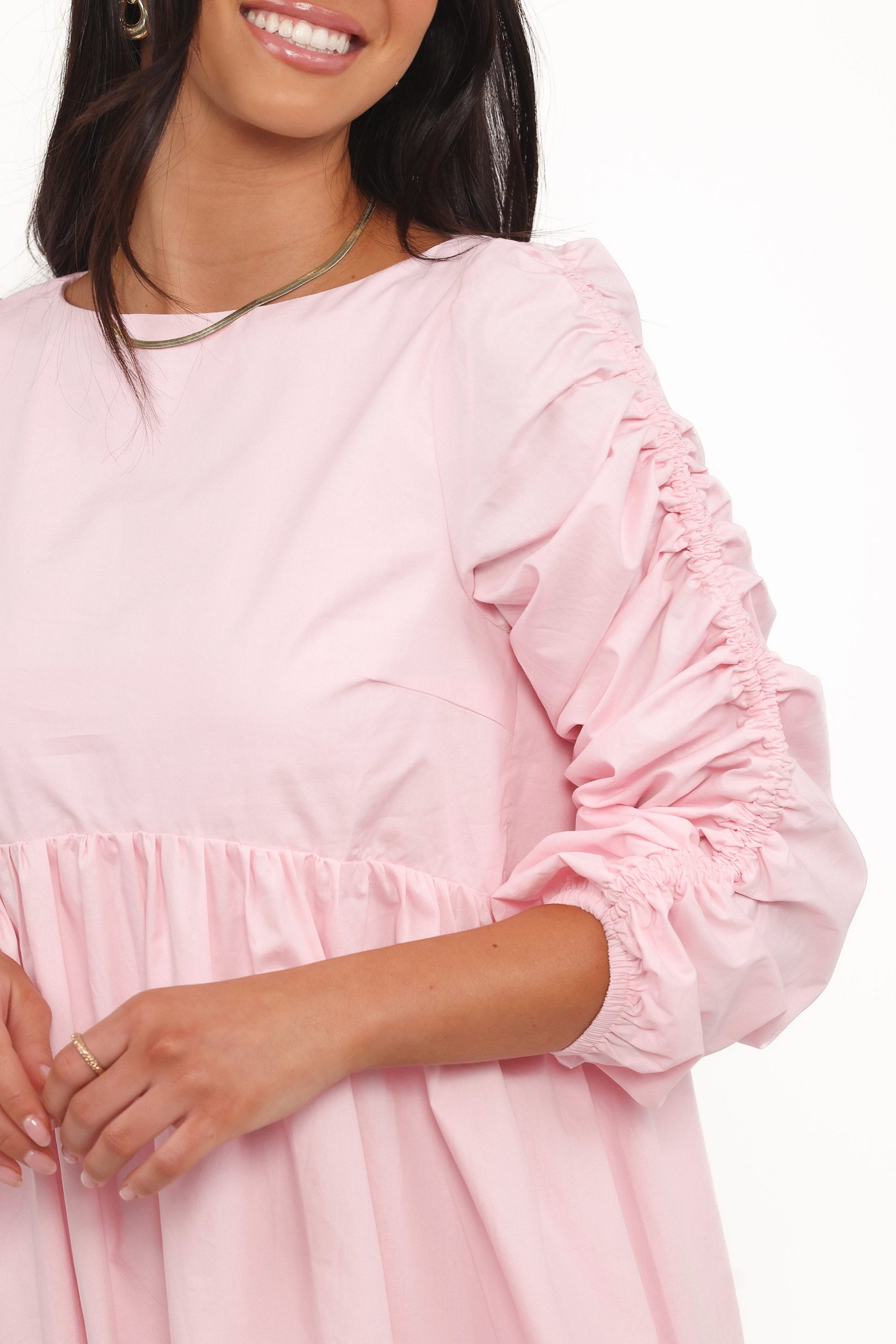 Micaela Long Sleeve Mini Dress - Pink - Image 3