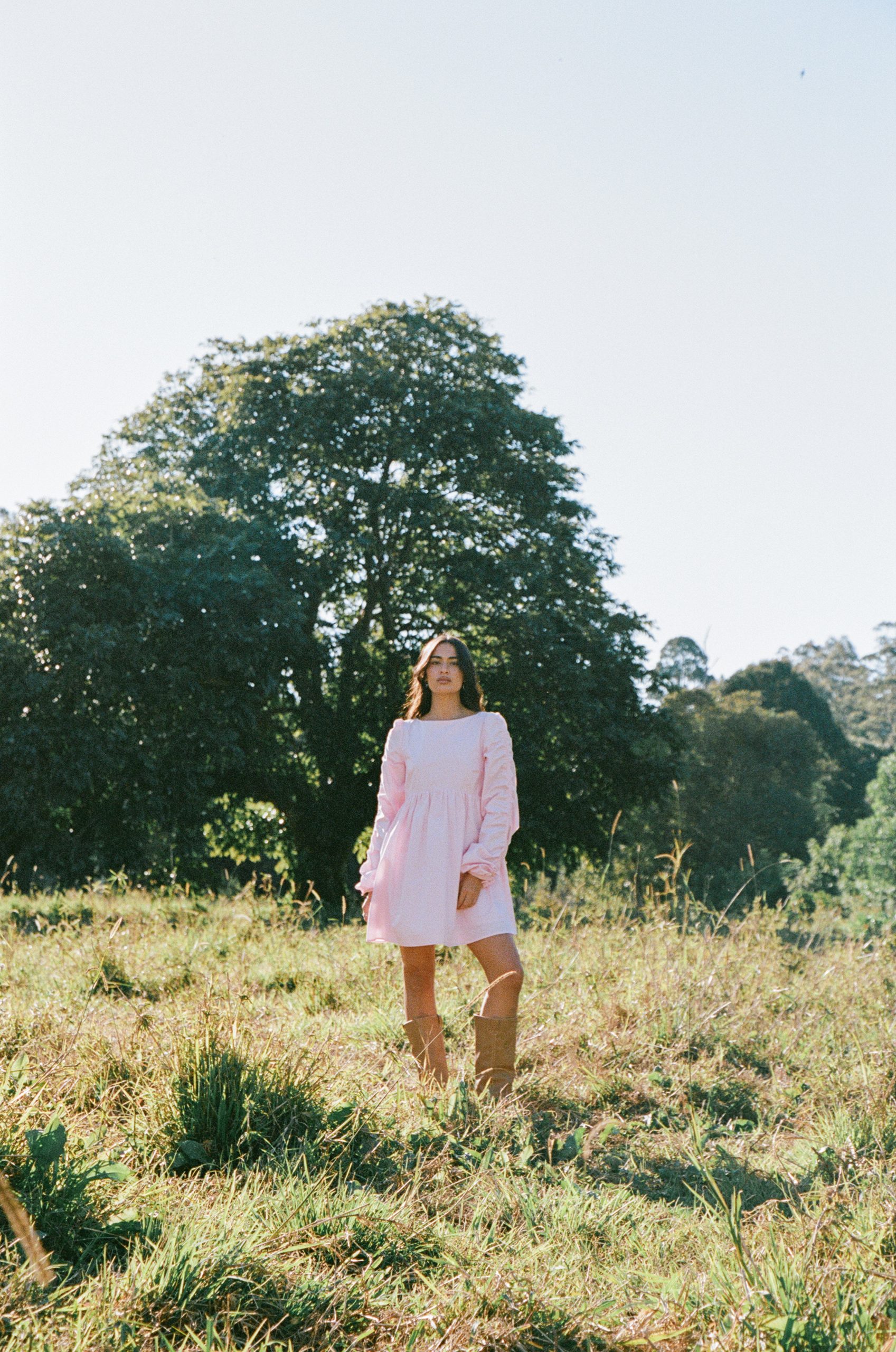 Micaela Long Sleeve Mini Dress - Pink - Image 8