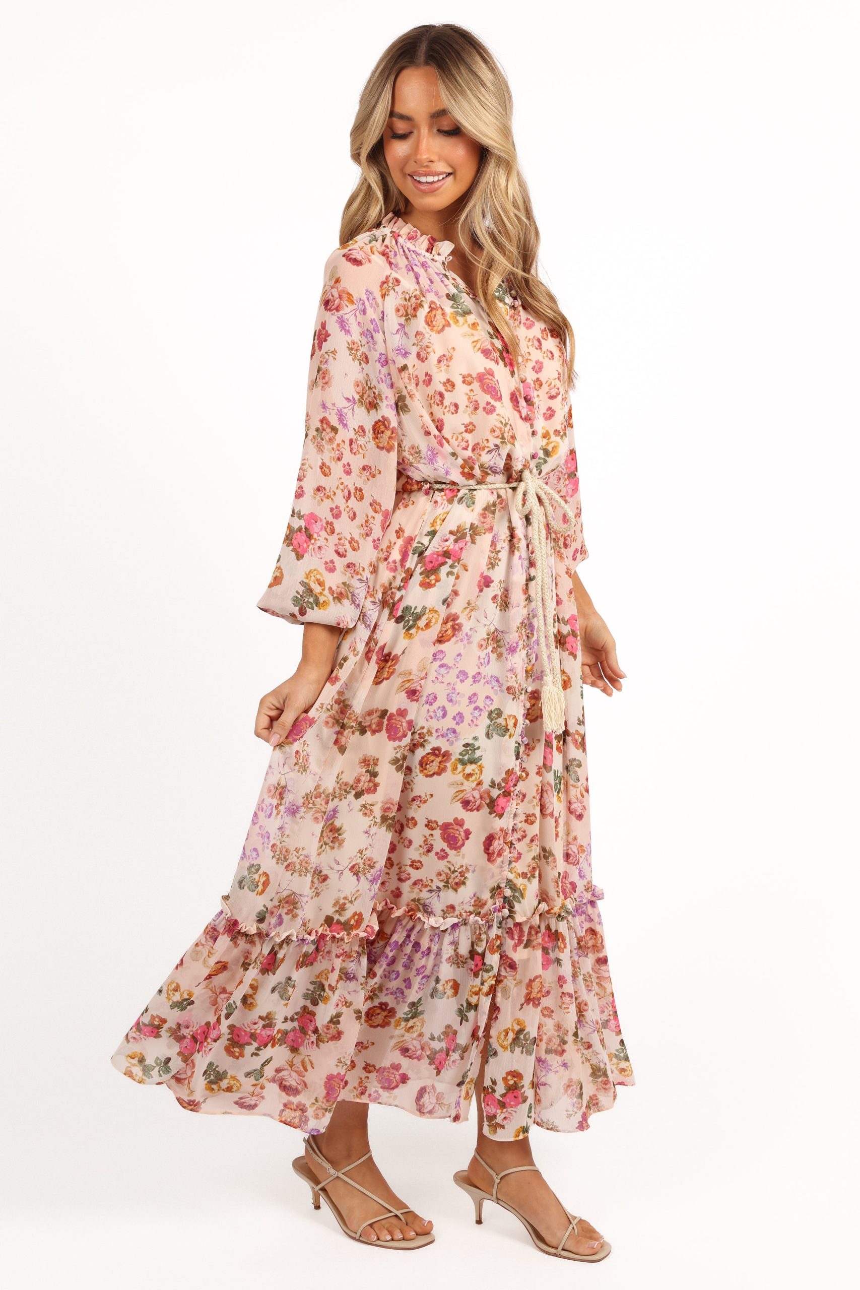 Micah Long Sleeve Midi Dress - Blush - Image 4