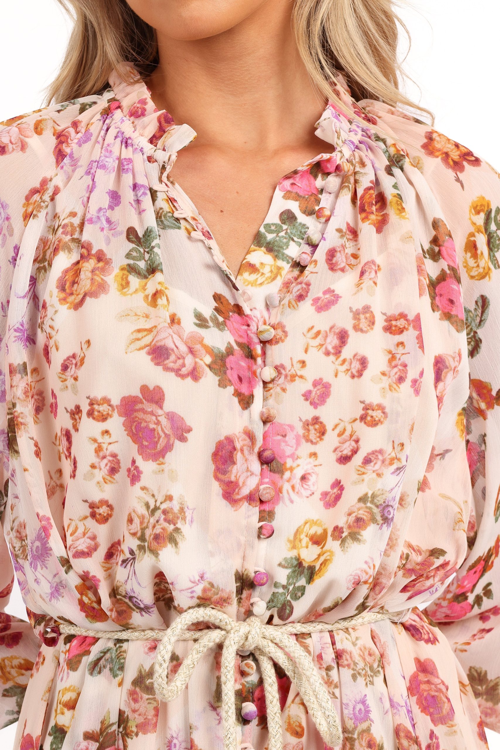 Micah Long Sleeve Midi Dress - Blush - Image 5