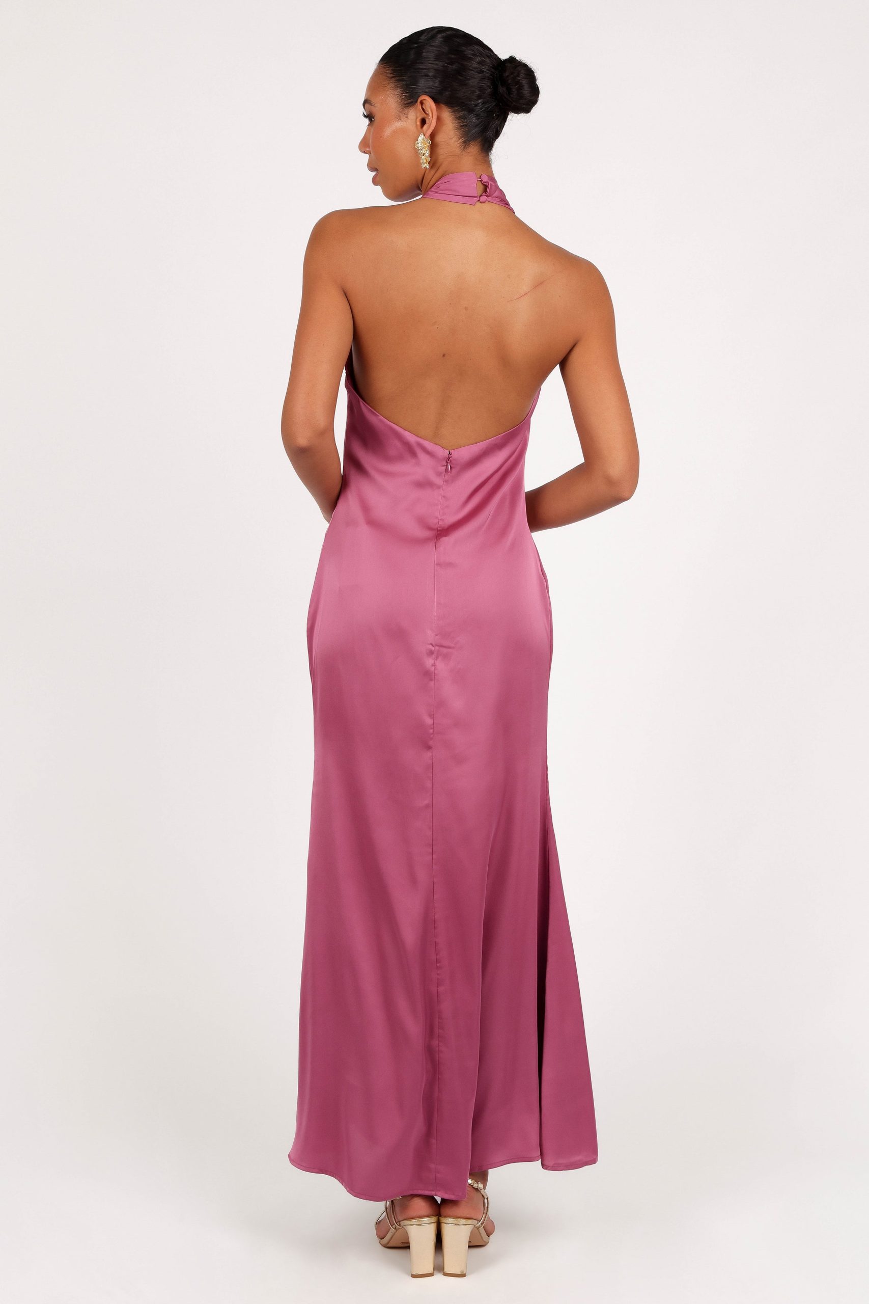 Mila Halterneck Maxi Dress - Dark Rose - Image 7