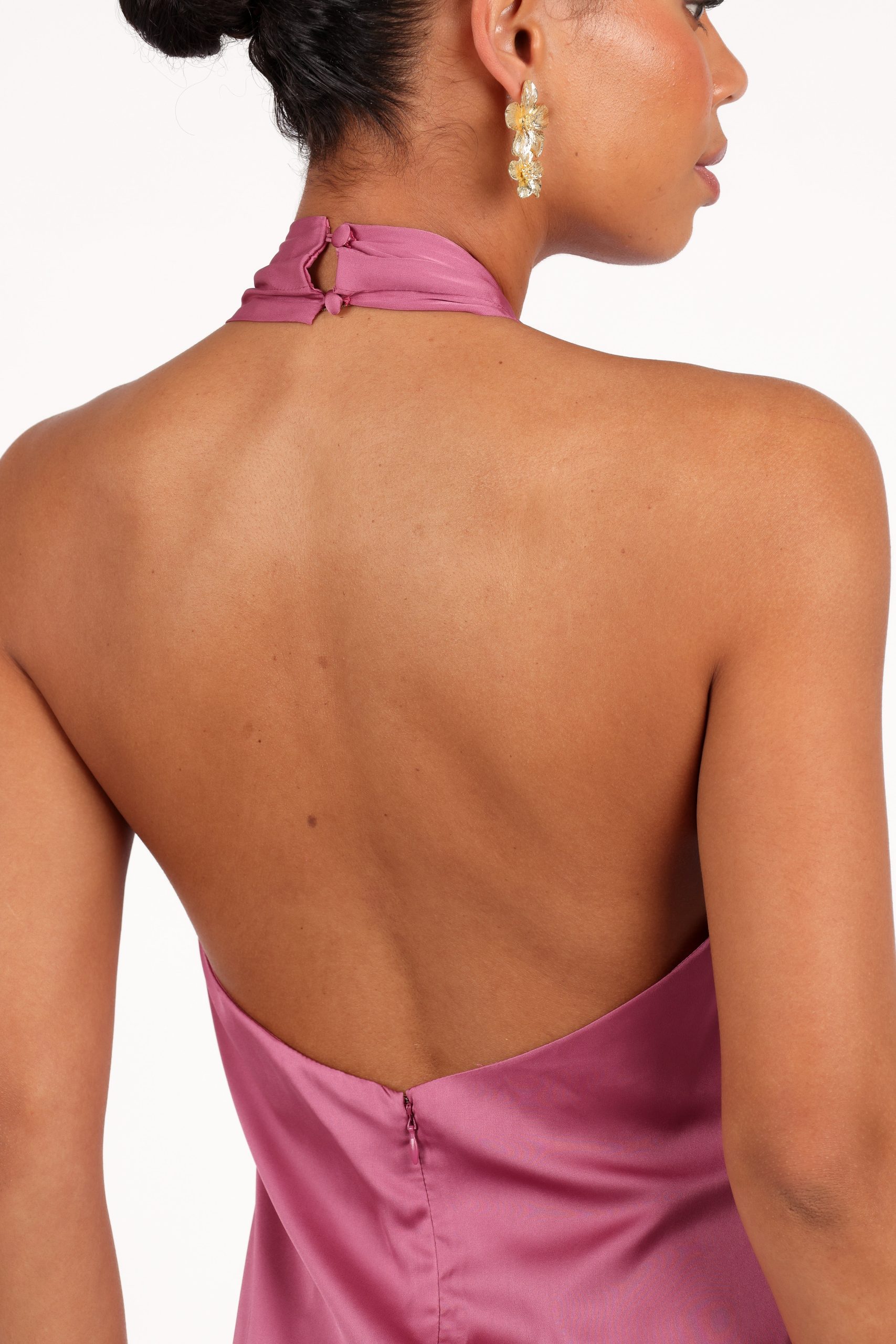 Mila Halterneck Maxi Dress - Dark Rose - Image 8